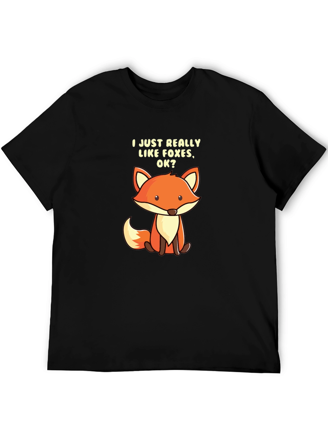 I Like Foxes T-Shirt - Cute Cartoon Fox Tee