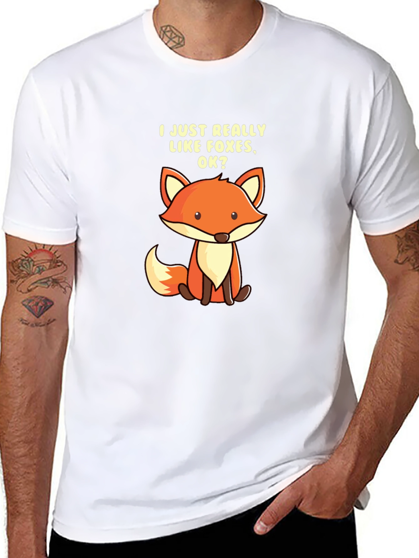 I Like Foxes T-Shirt - Cute Cartoon Fox Tee