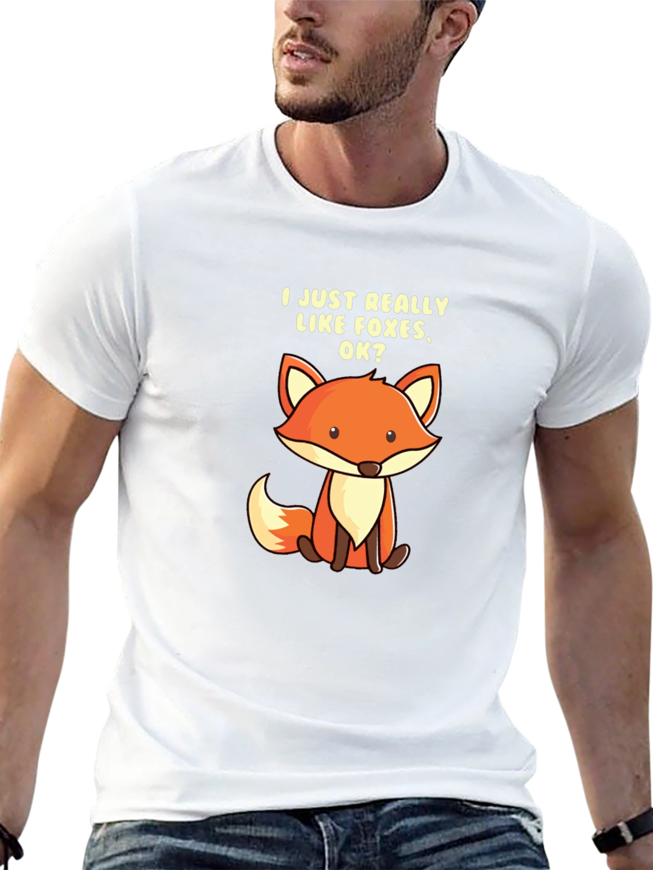 I Like Foxes T-Shirt - Cute Cartoon Fox Tee