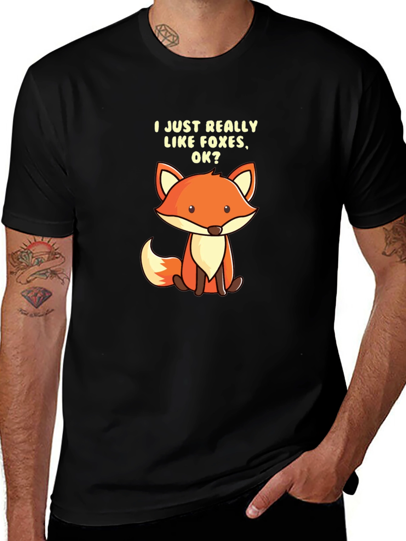 I Like Foxes T-Shirt - Cute Cartoon Fox Tee