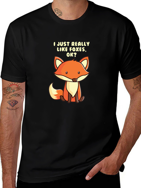 I Like Foxes T-Shirt - Cute Cartoon Fox Tee
