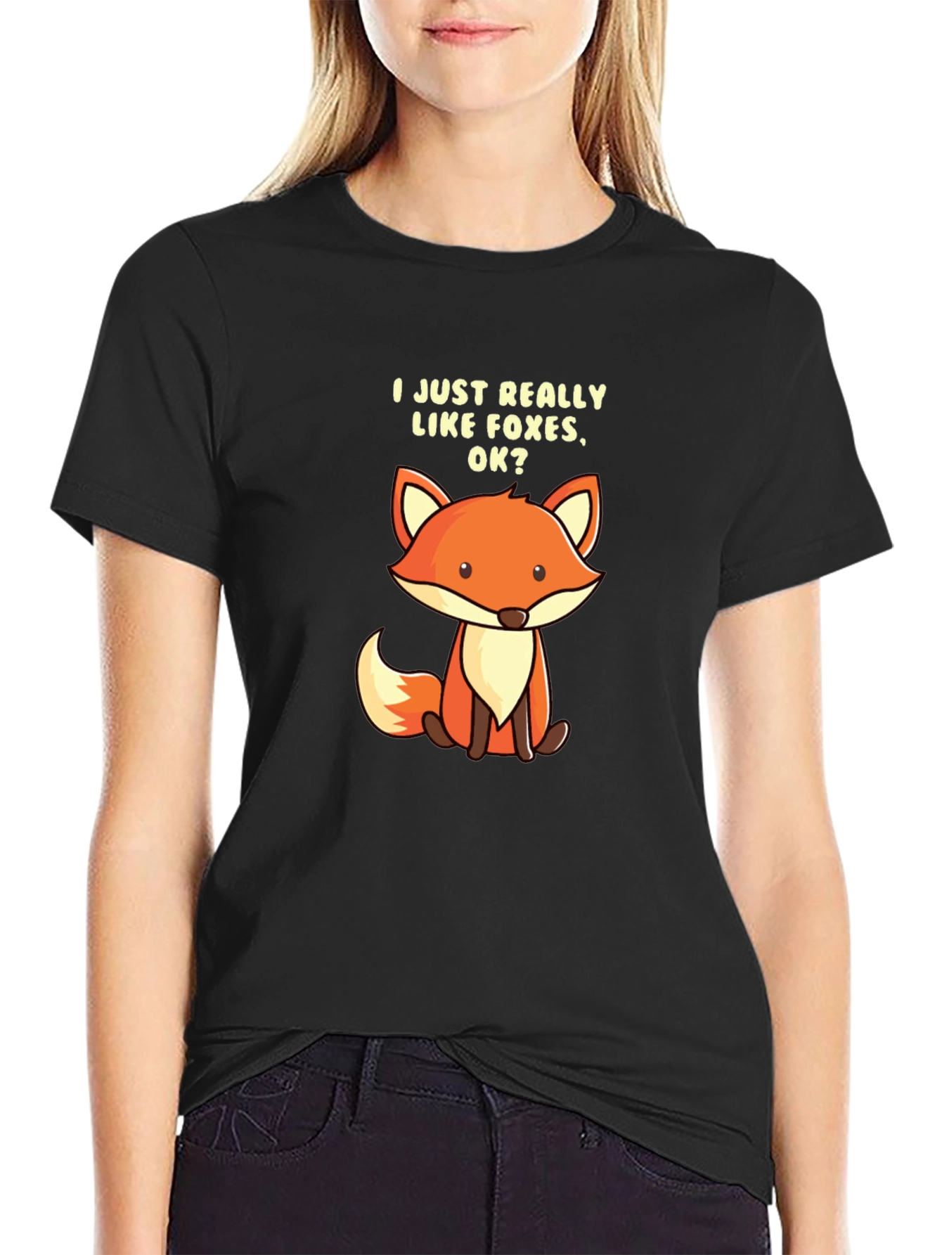 I Like Foxes T-Shirt - Cute Cartoon Fox Tee