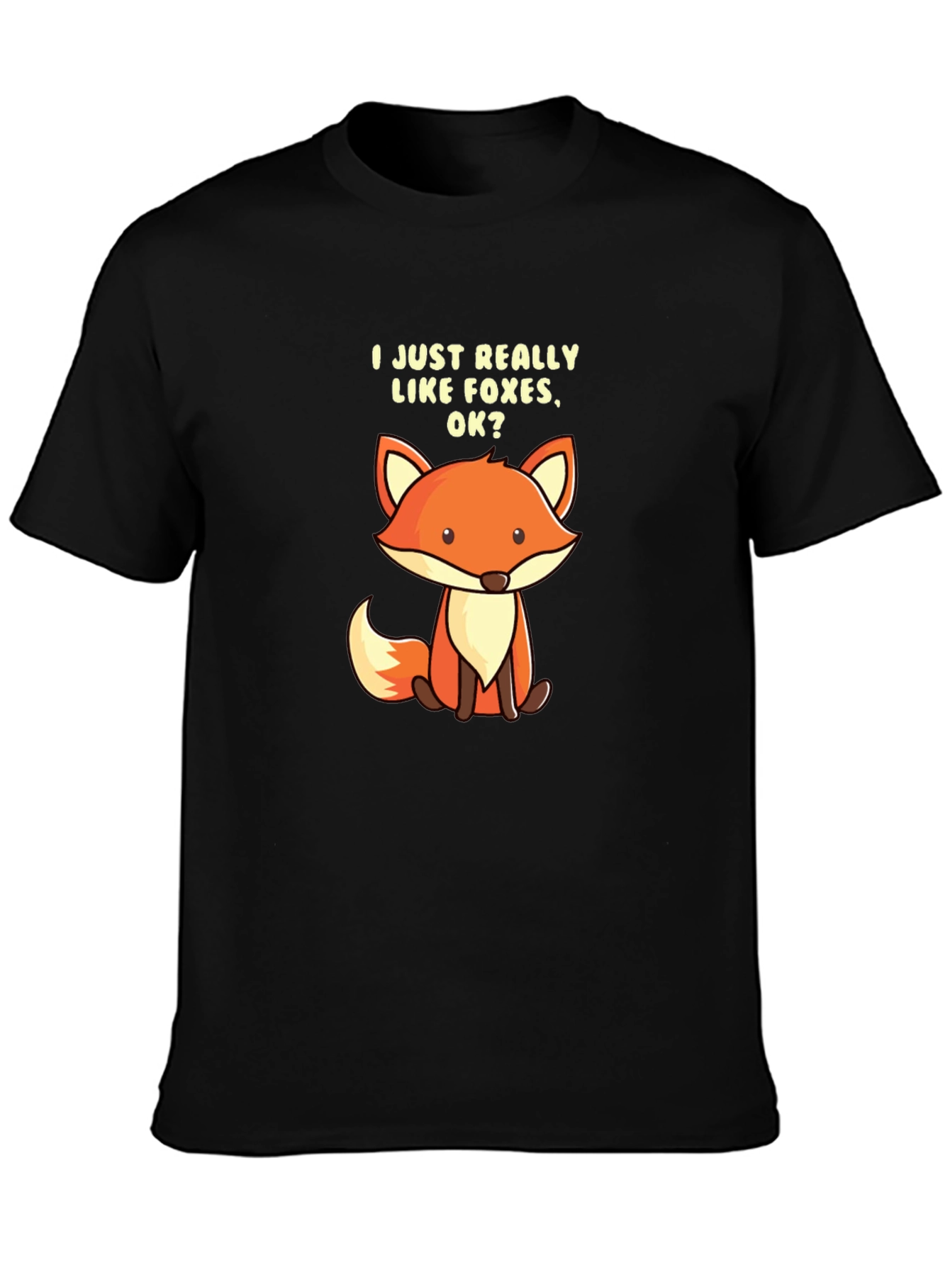 I Like Foxes T-Shirt - Cute Cartoon Fox Tee