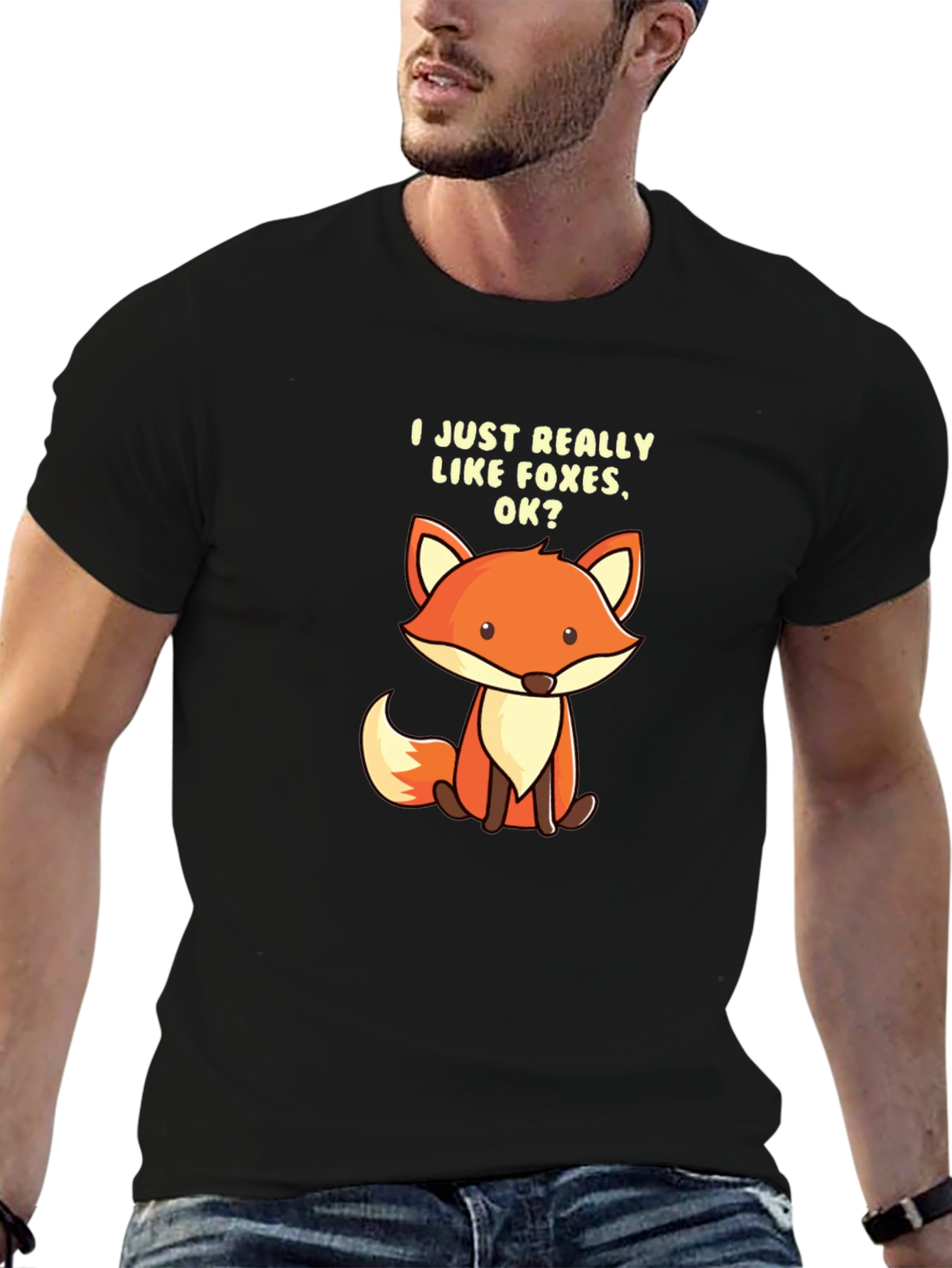 I Like Foxes T-Shirt - Cute Cartoon Fox Tee