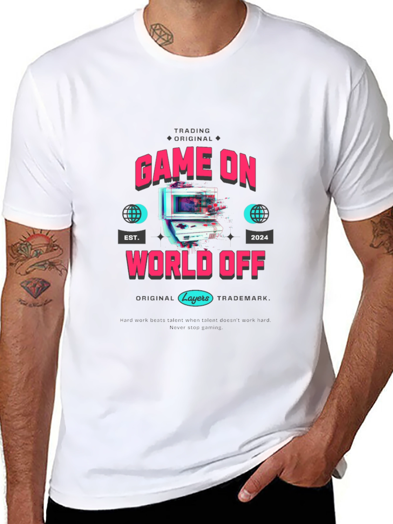 Game On World Off Graphic T-Shirt