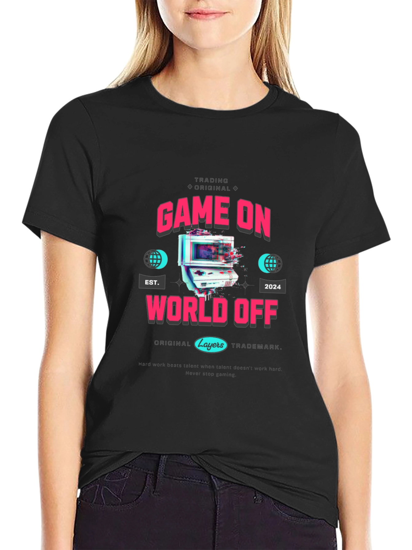 Game On World Off Graphic T-Shirt