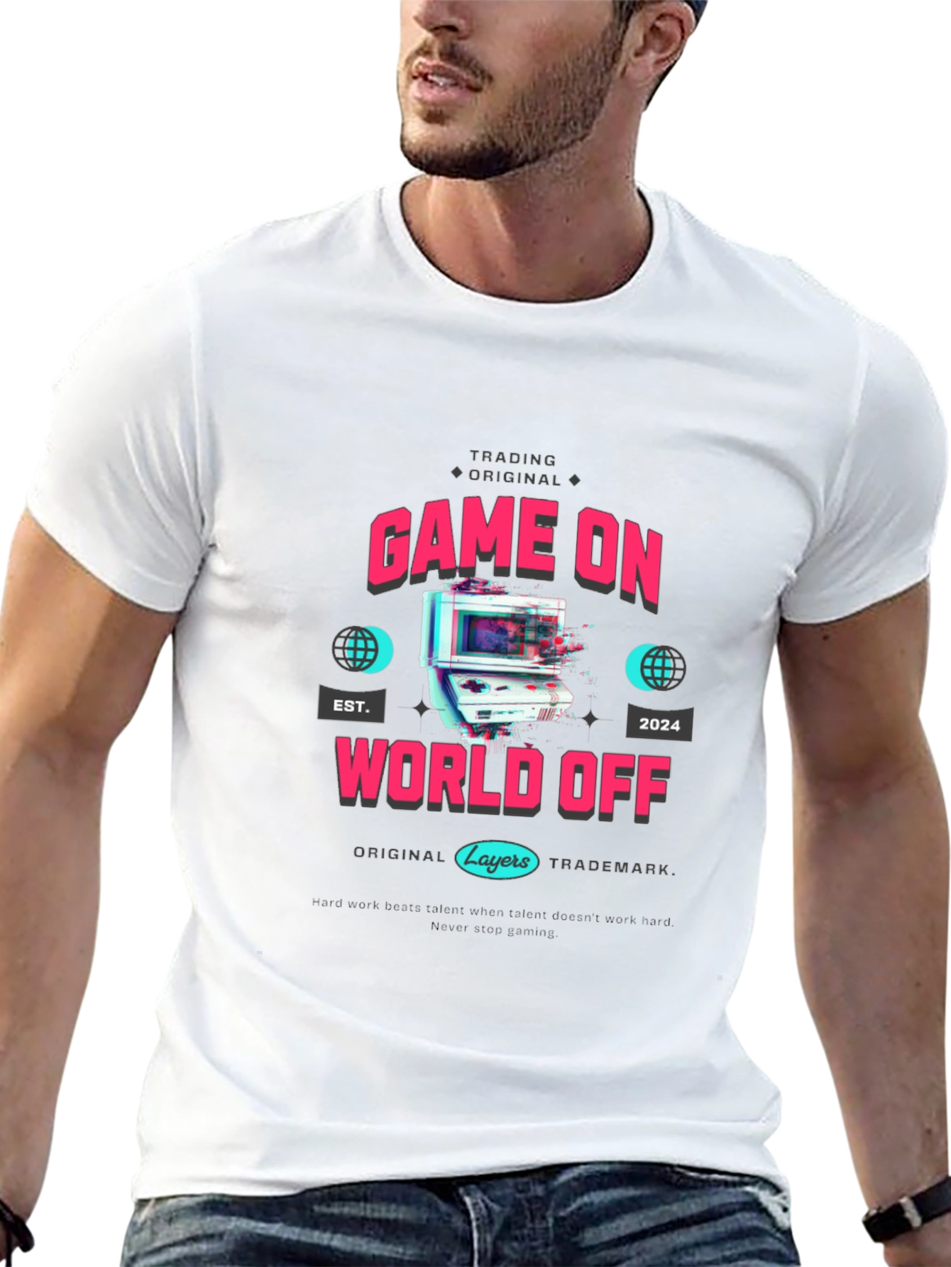 Game On World Off Graphic T-Shirt