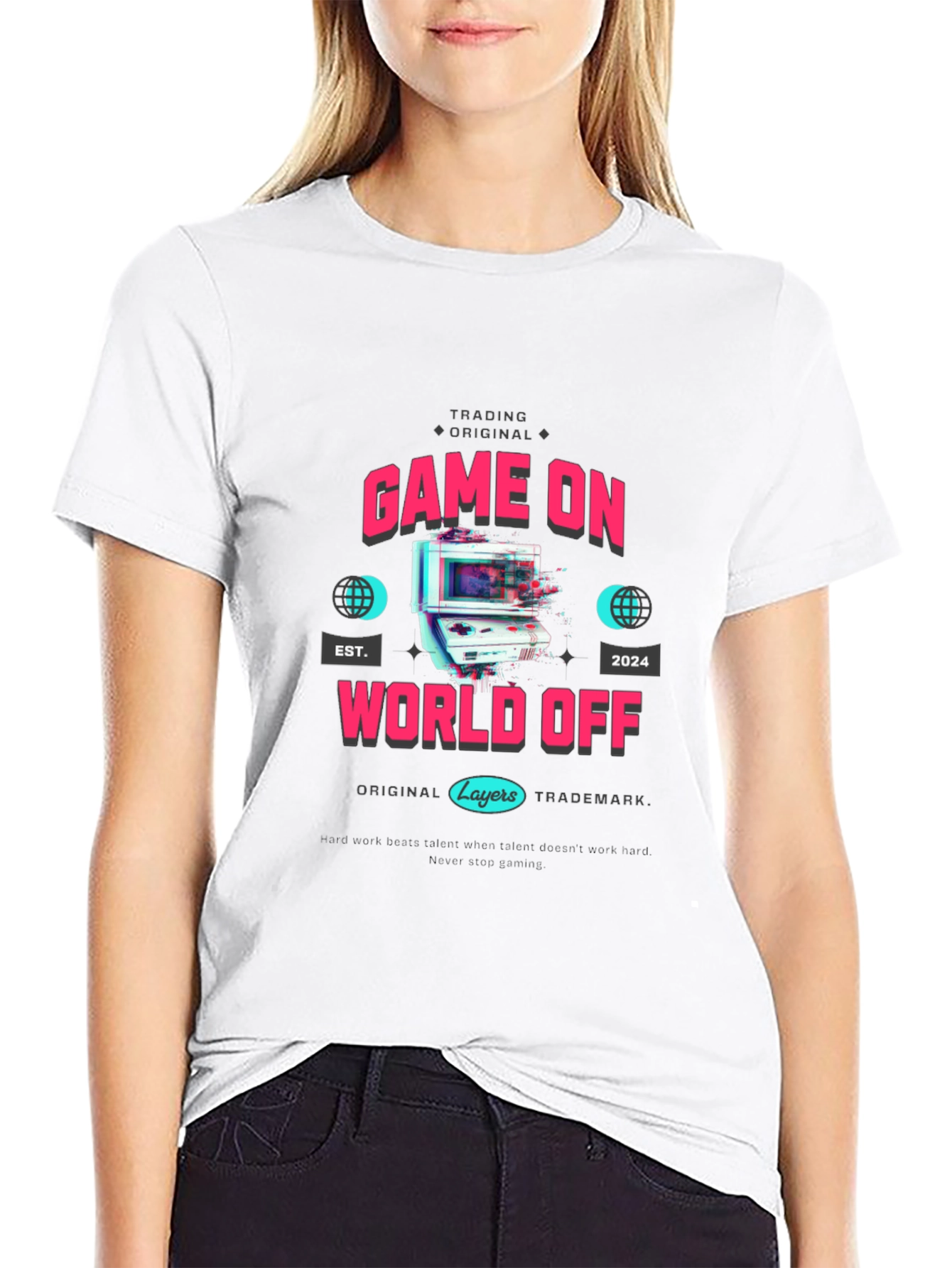 Game On World Off Graphic T-Shirt