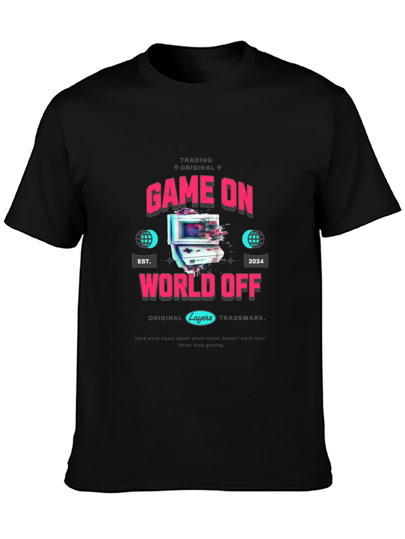 Game On World Off Graphic T-Shirt