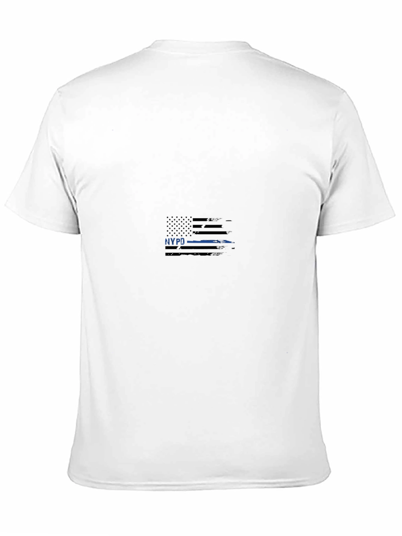 NYPD Thin Blue Line Flag Graphic Black T-Shirt