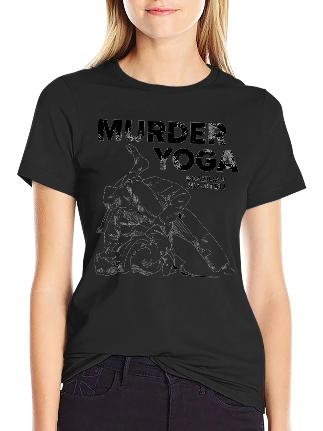 Murder Yoga BJJ Black T-Shirt