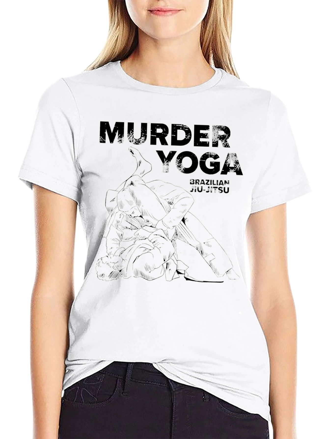Murder Yoga BJJ Black T-Shirt