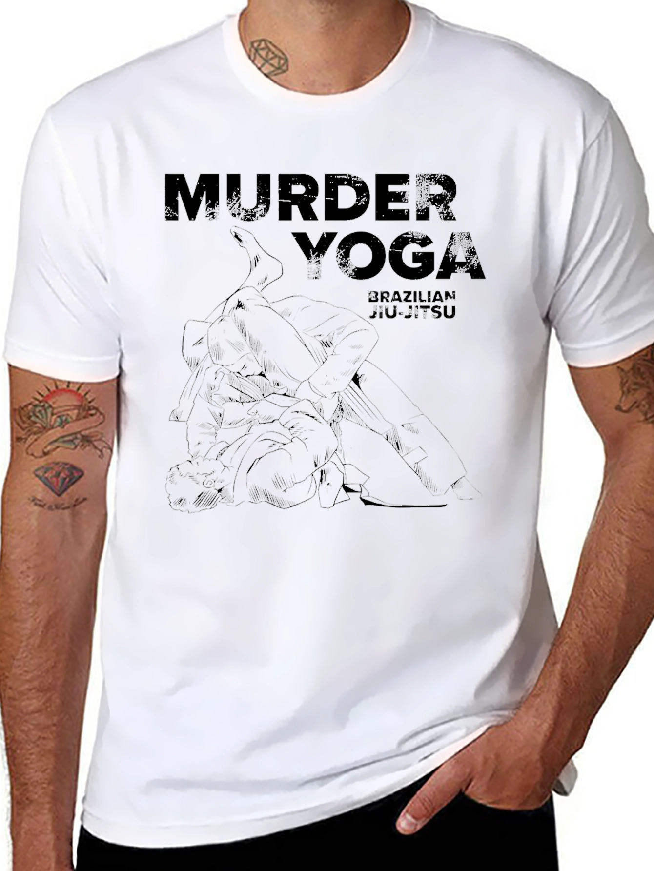 Murder Yoga BJJ Black T-Shirt