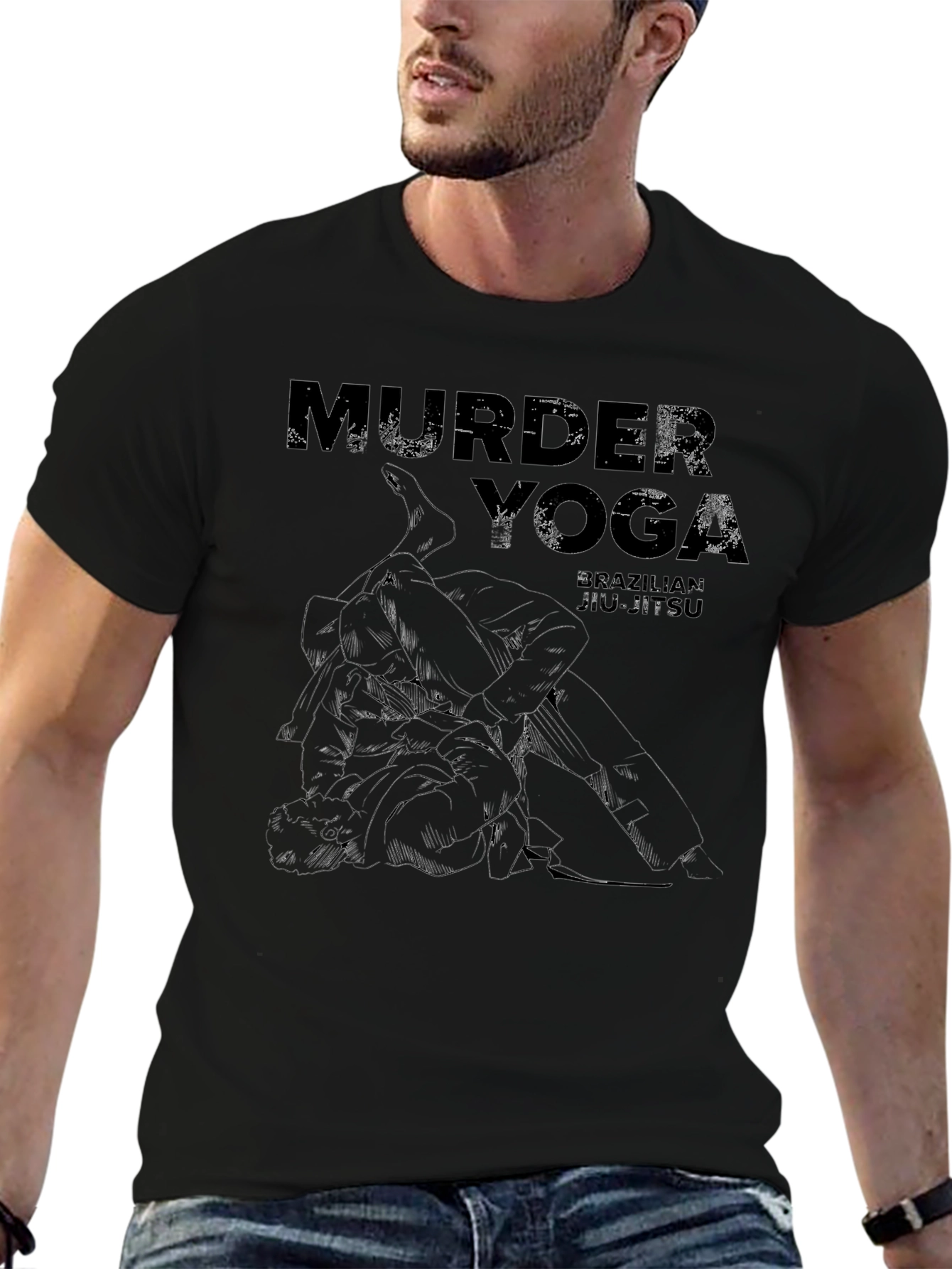 Murder Yoga BJJ Black T-Shirt