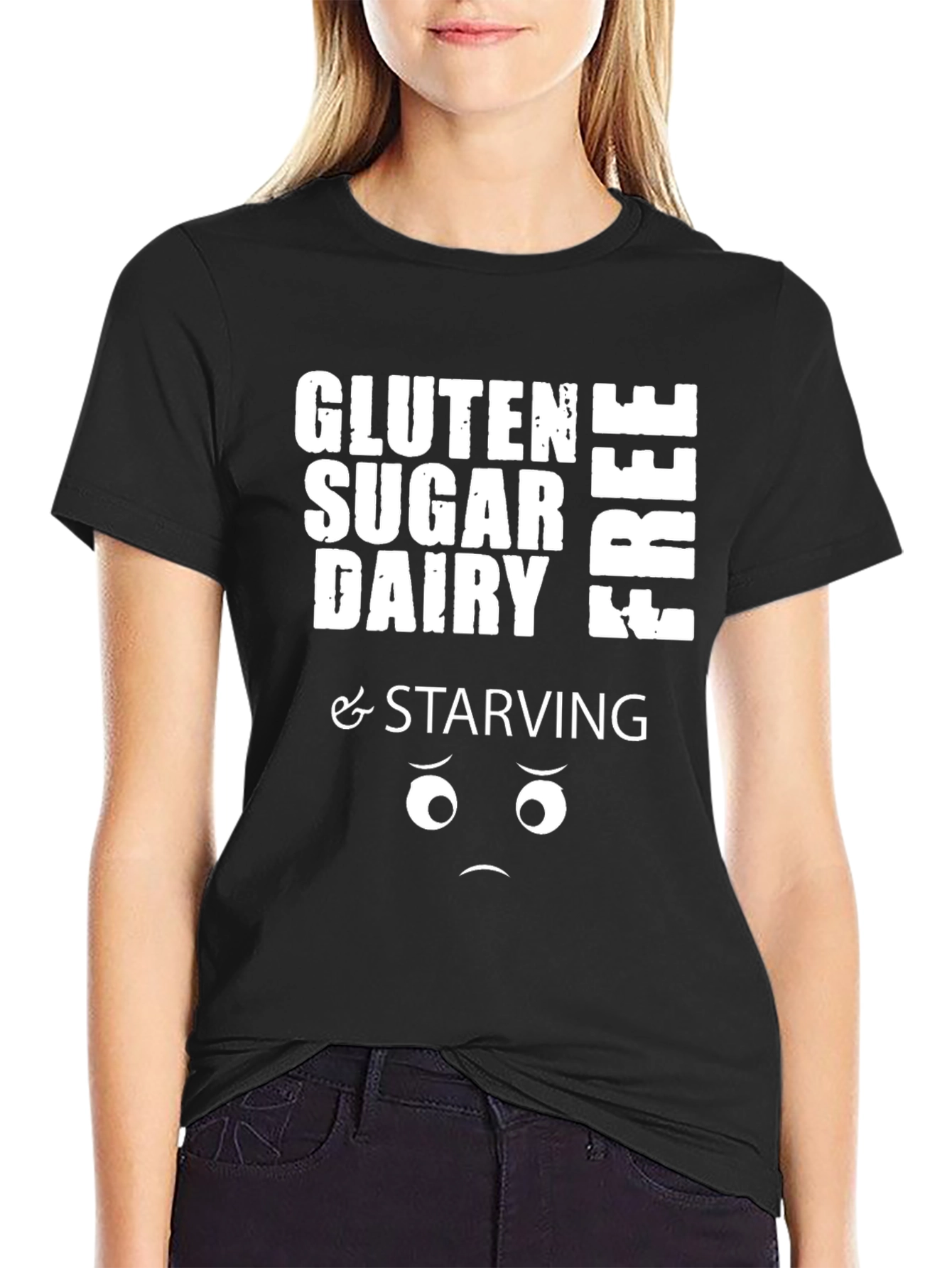 Gluten Sugar Dairy Free & Starving Graphic Tee