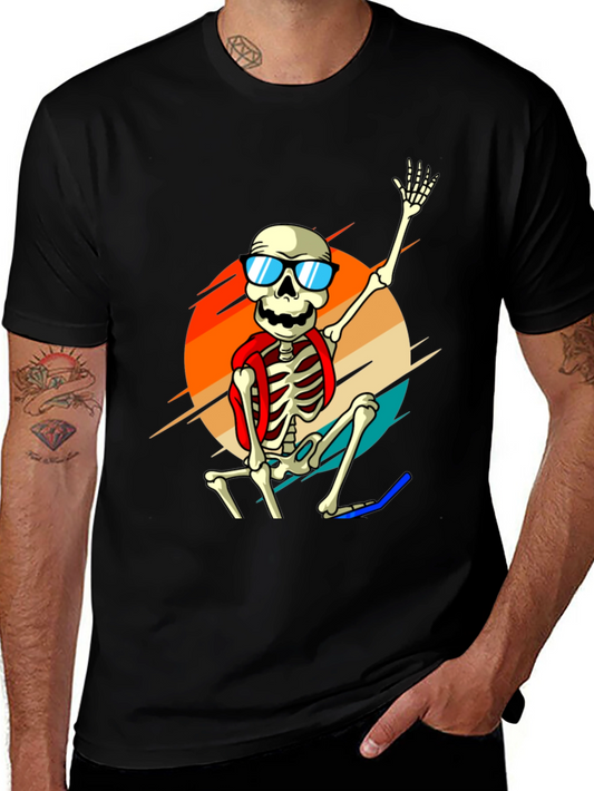 Skeleton in Sunglasses Graphic Tee