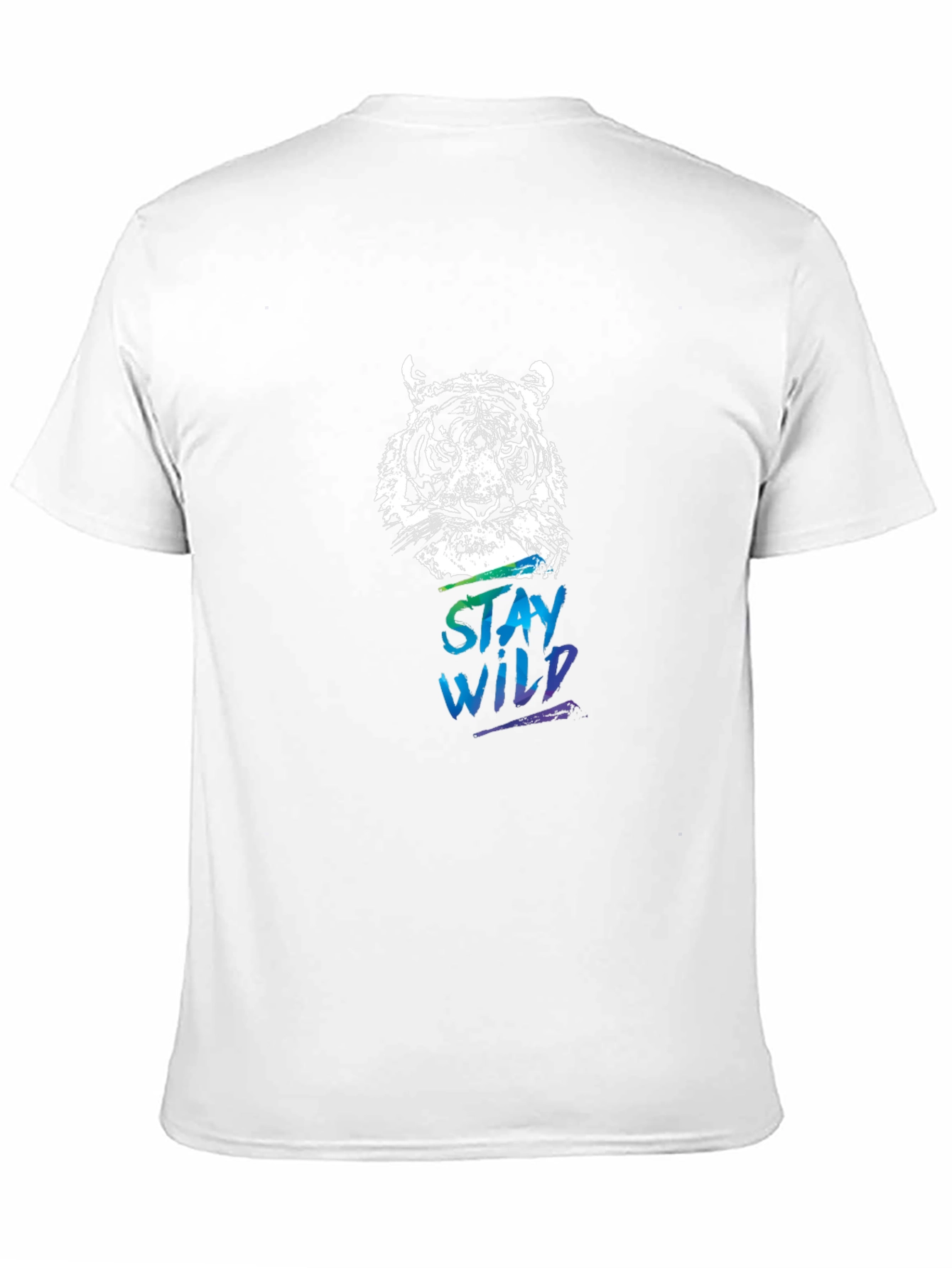 Stay Wild Tiger Graphic Tee - Black Cotton Shirt
