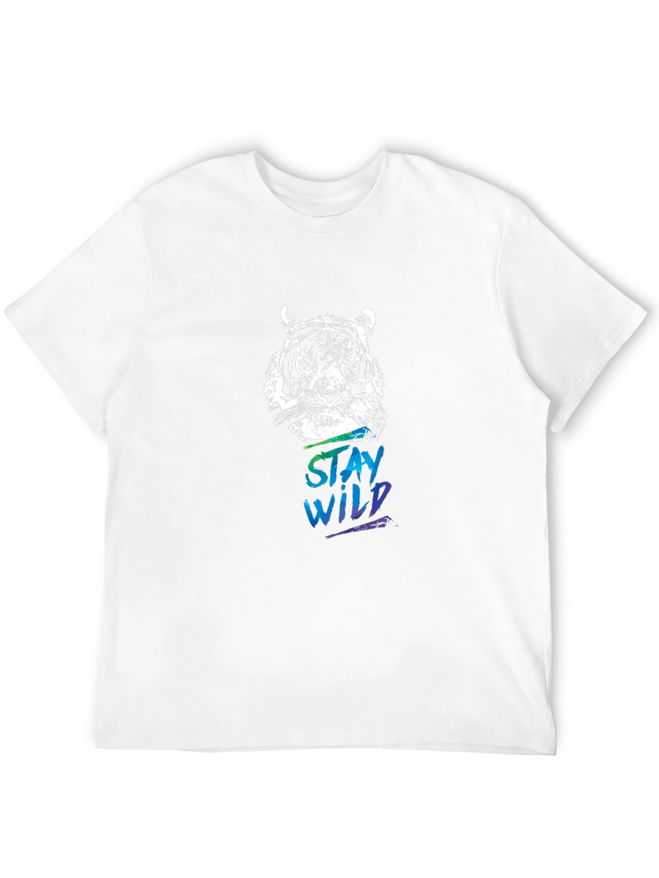 Stay Wild Tiger Graphic Tee - Black Cotton Shirt