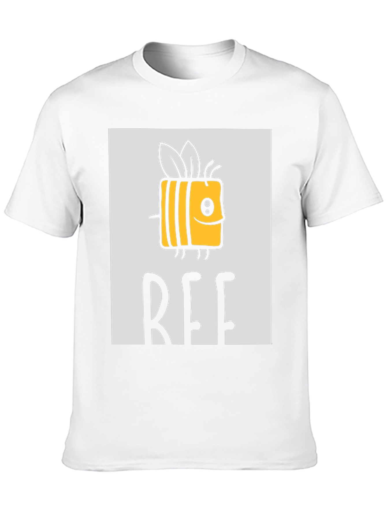 Cute Cartoon Bee Graphic Print Black T-Shirt