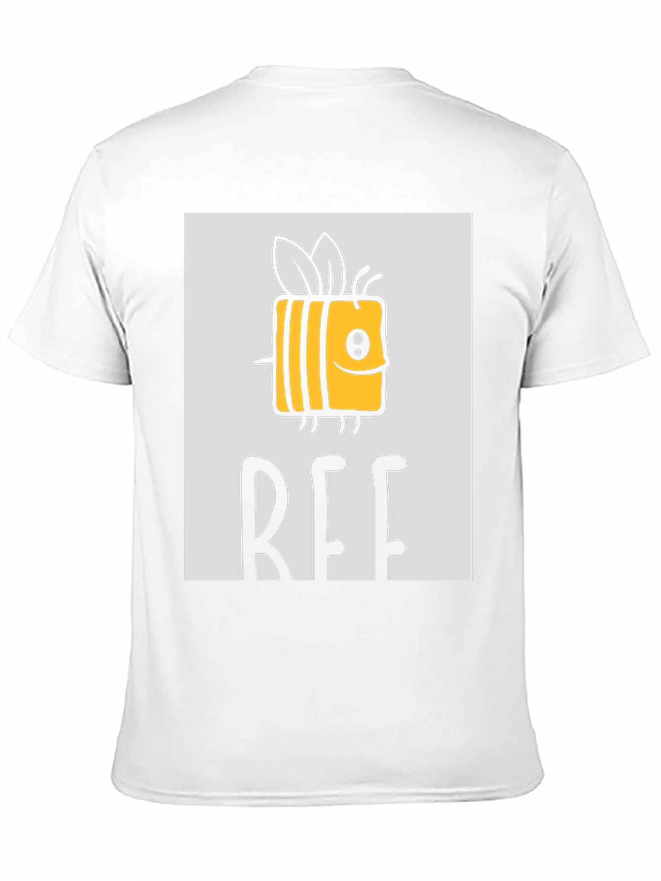 Cute Cartoon Bee Graphic Print Black T-Shirt
