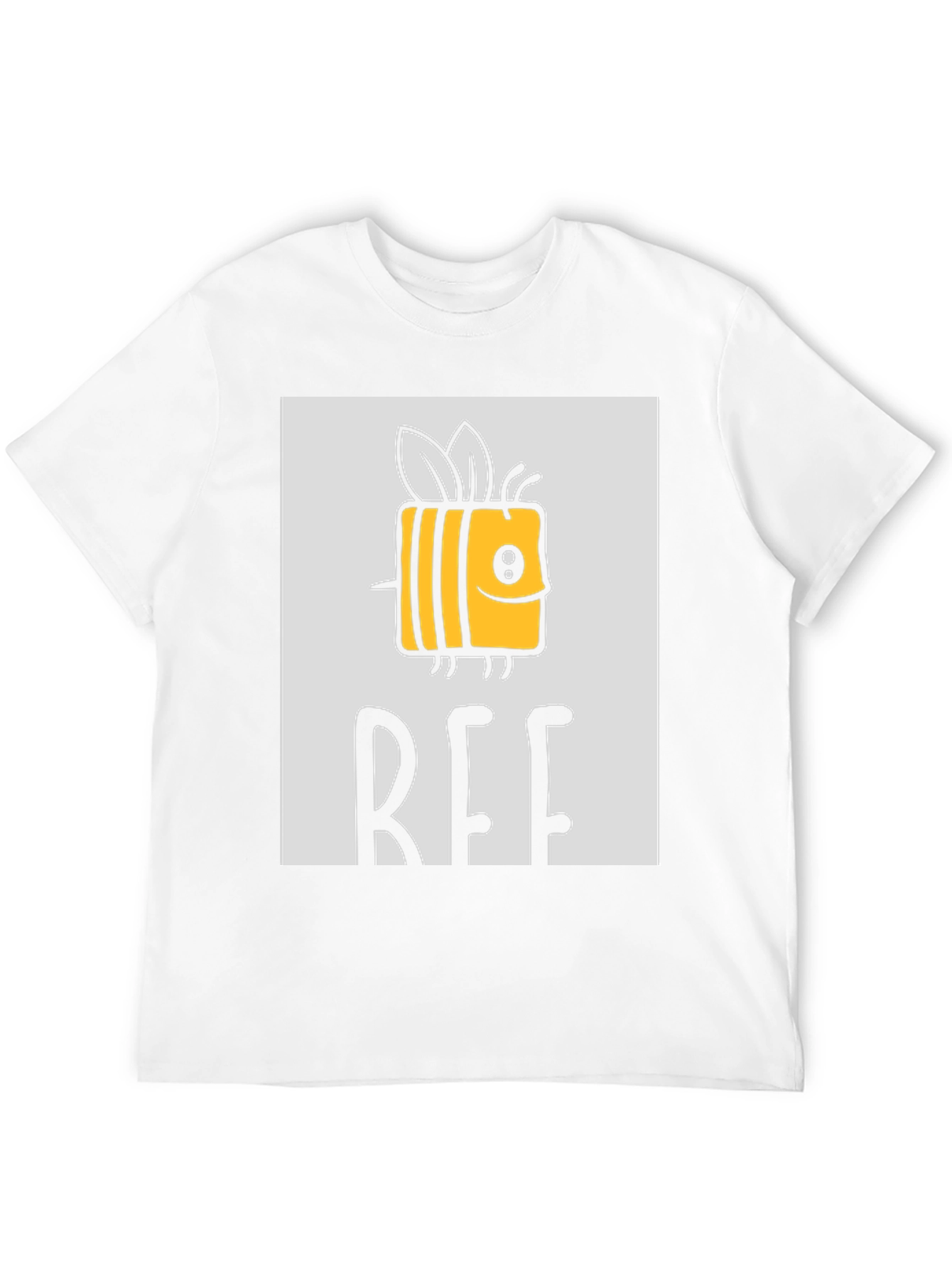 Cute Cartoon Bee Graphic Print Black T-Shirt