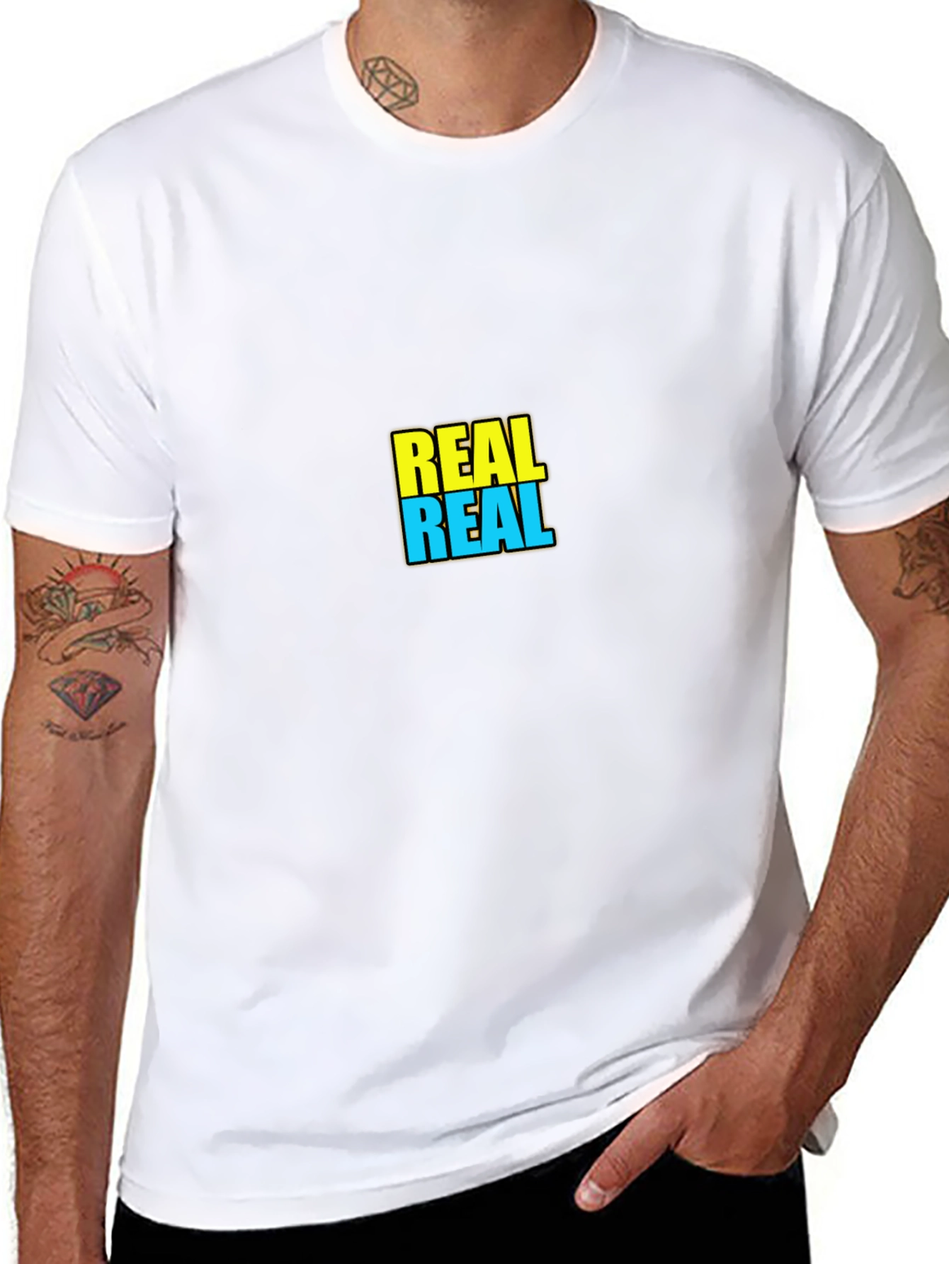 REAL Graphic Tee - Black Short Sleeve Casual