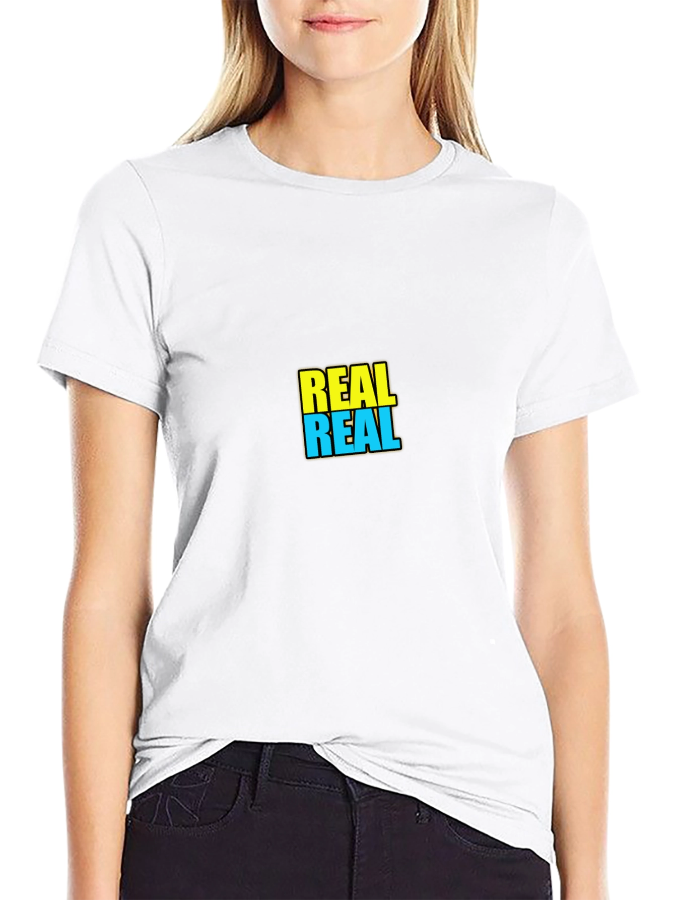 REAL Graphic Tee - Black Short Sleeve Casual
