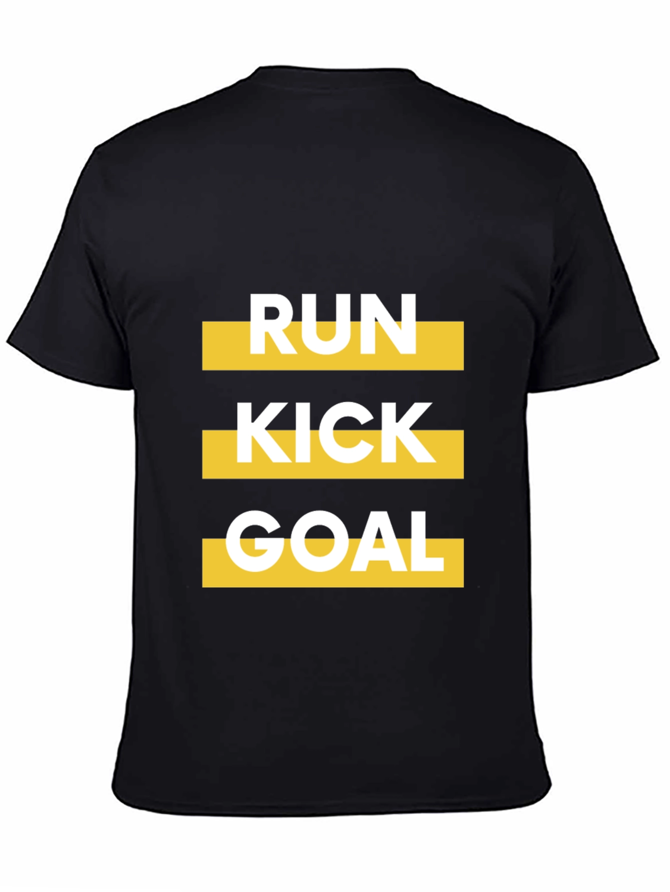 Run Kick Goal Black Graphic Tee