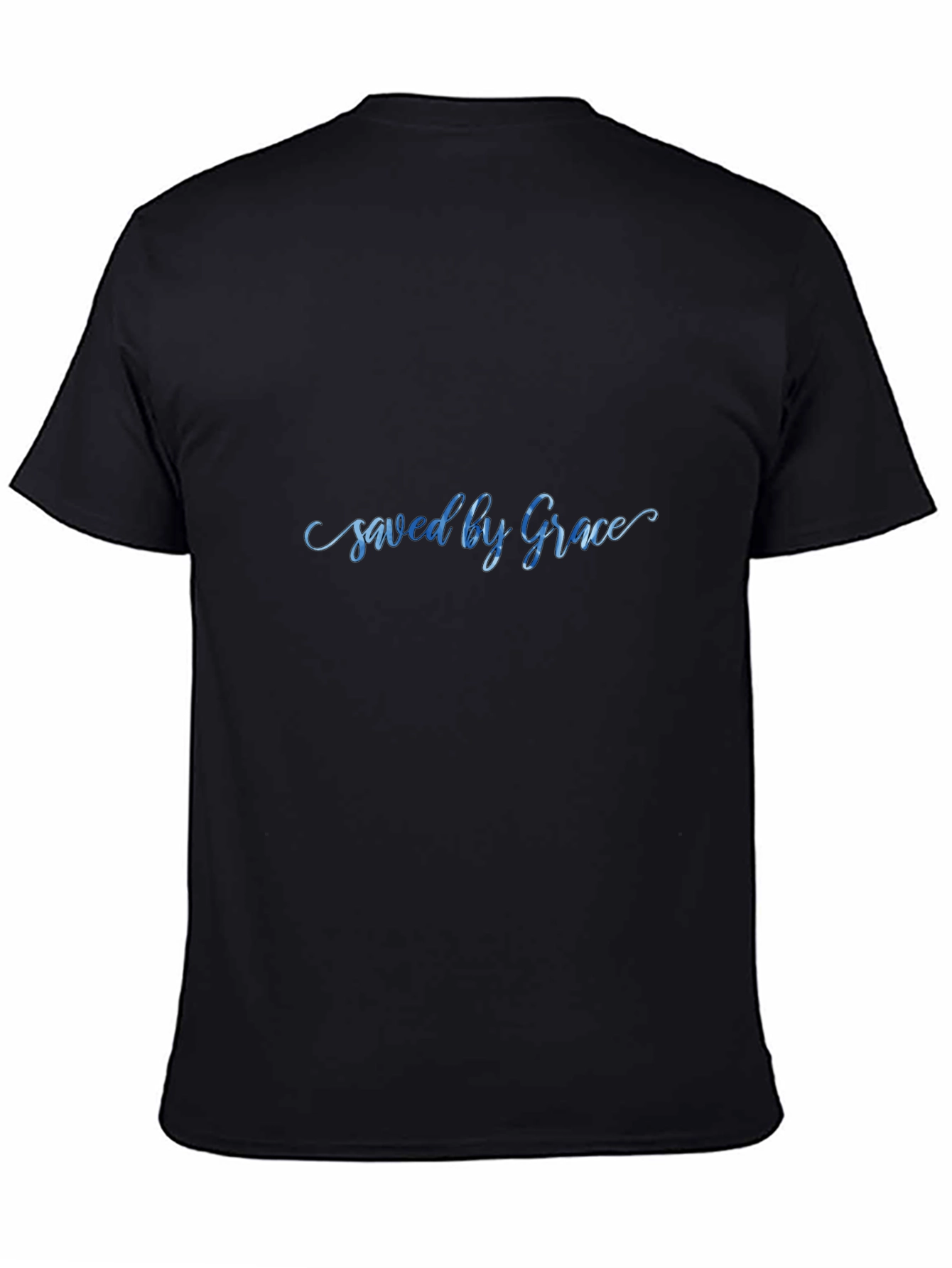 Saved by Grace Black Graphic T-Shirt