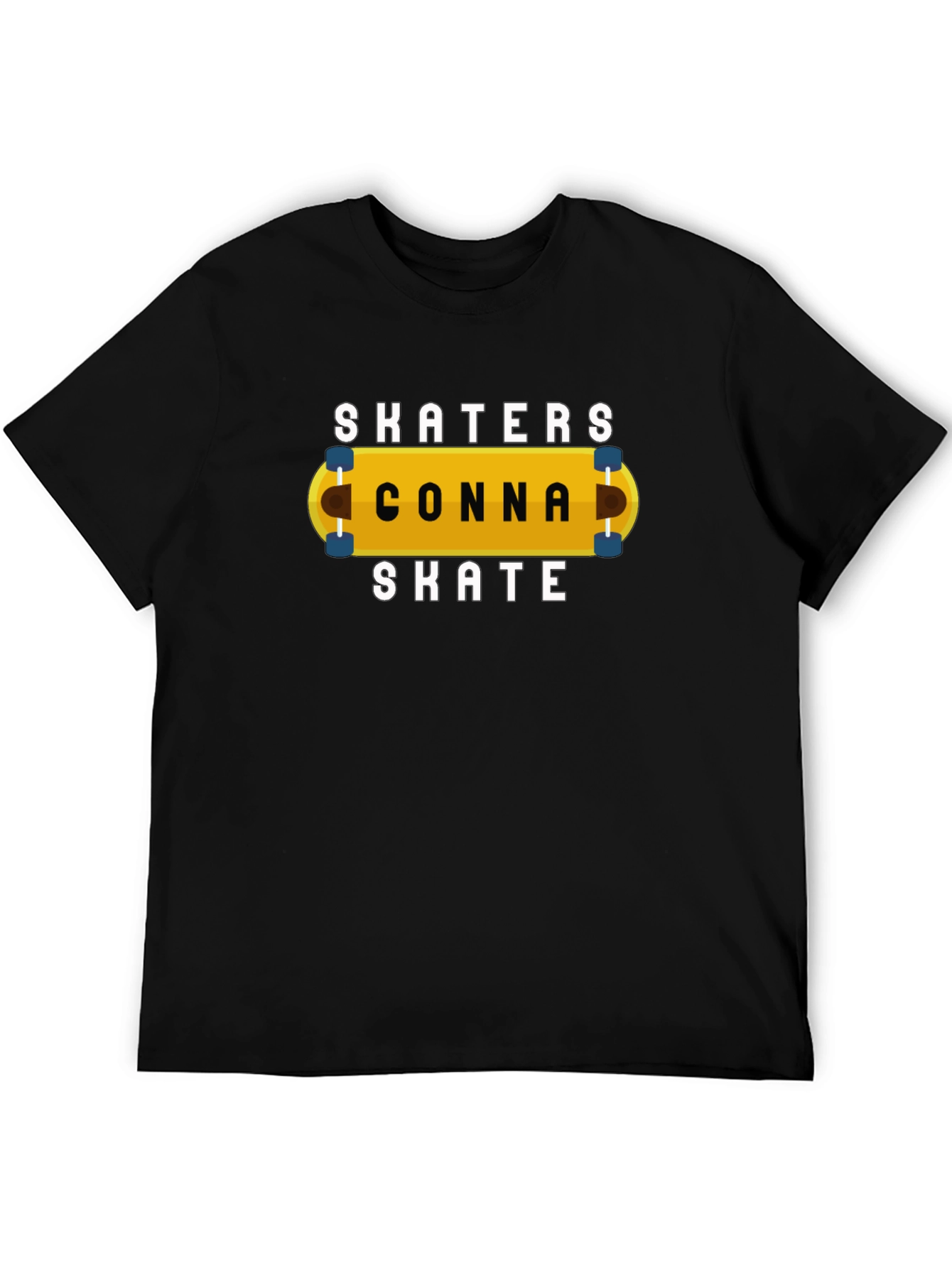Skaters Conna Skate Graphic Tee - Black Cotton T-Shirt