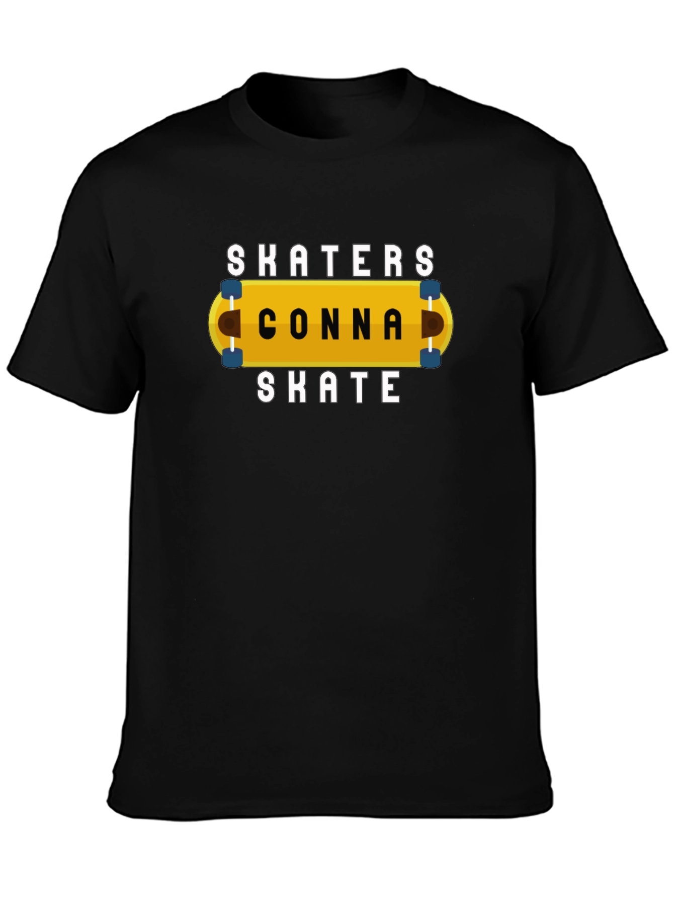Skaters Conna Skate Graphic Tee - Black Cotton T-Shirt