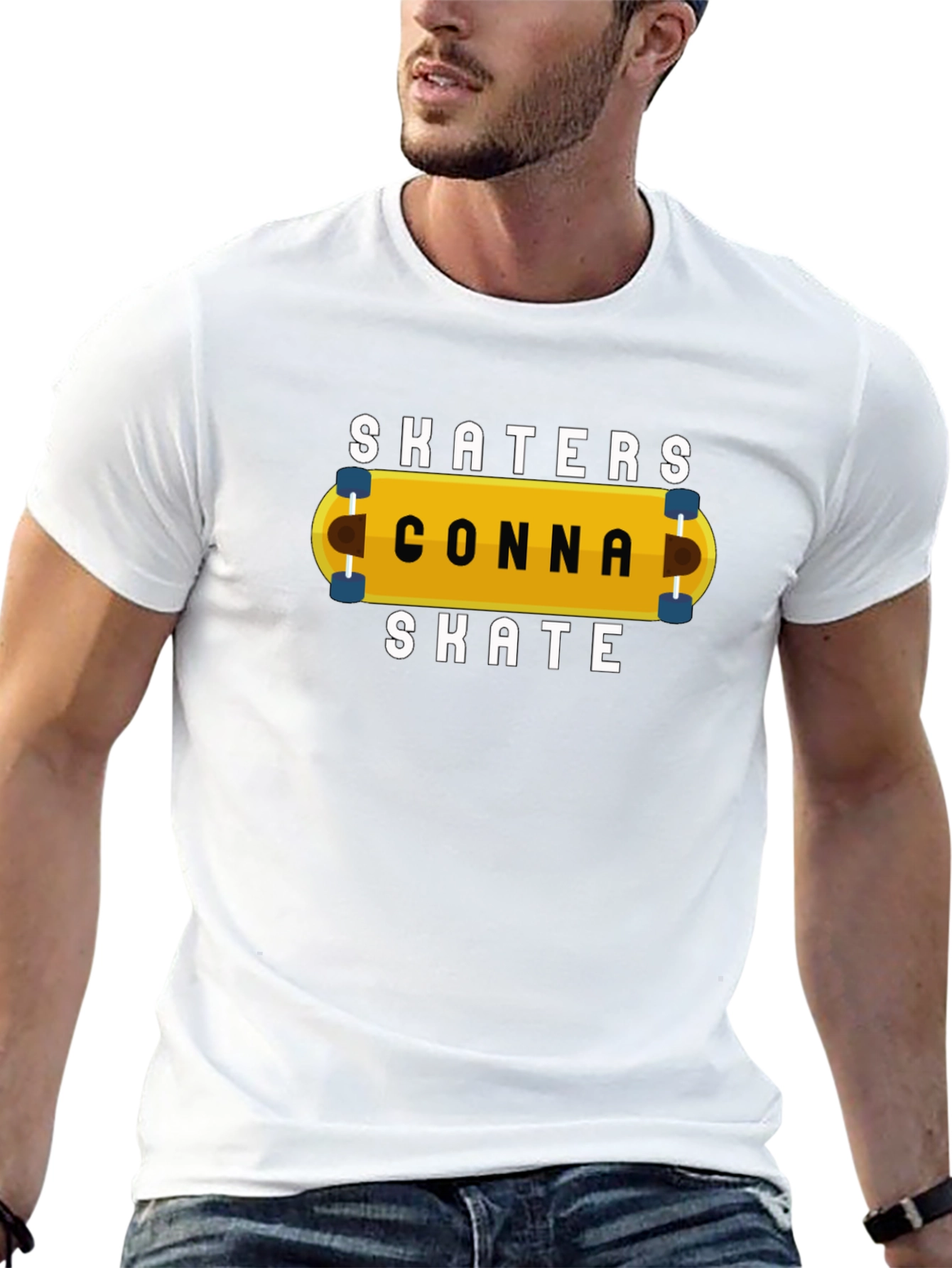 Skaters Conna Skate Graphic Tee - Black Cotton T-Shirt