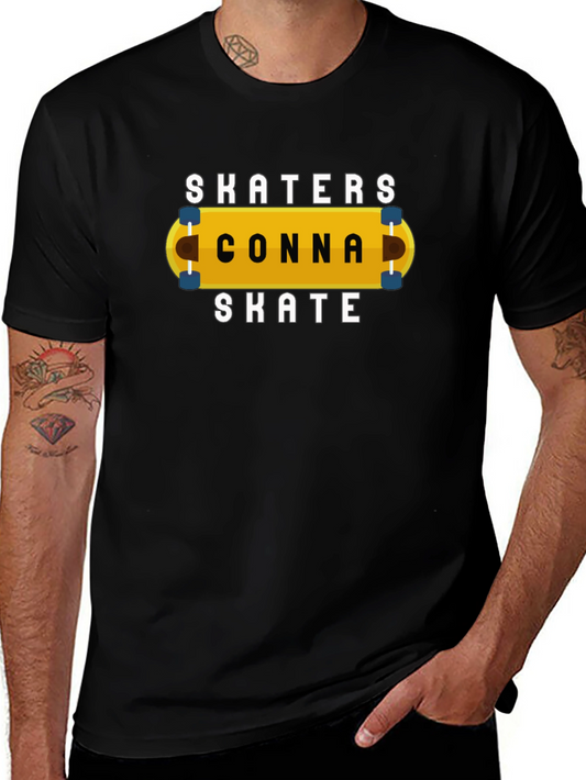 Skaters Conna Skate Graphic Tee - Black Cotton T-Shirt