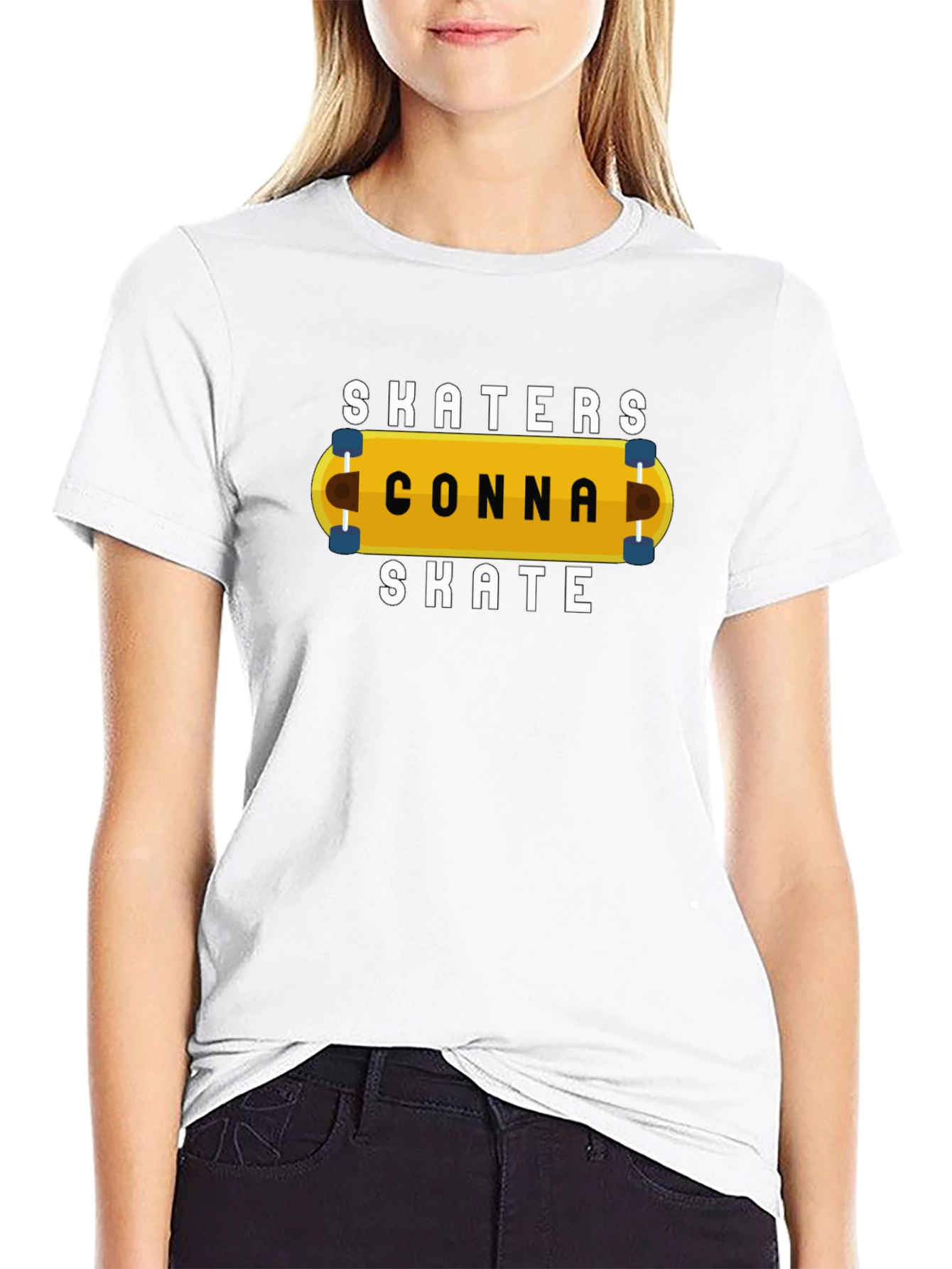 Skaters Conna Skate Graphic Tee - Black Cotton T-Shirt