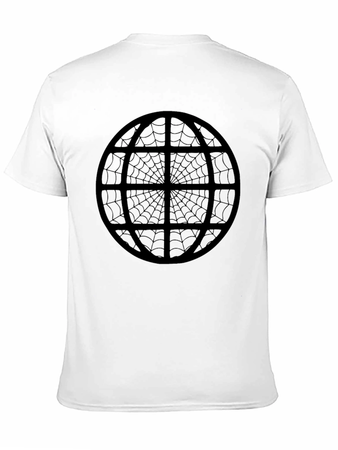 Spiderweb Globe Black T-Shirt - Unique Graphic Tee