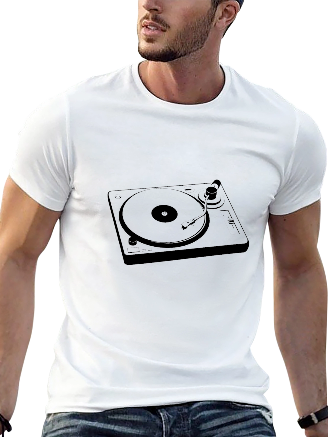 DJ Turntable Graphic Tee - Black Music Lover T-Shirt