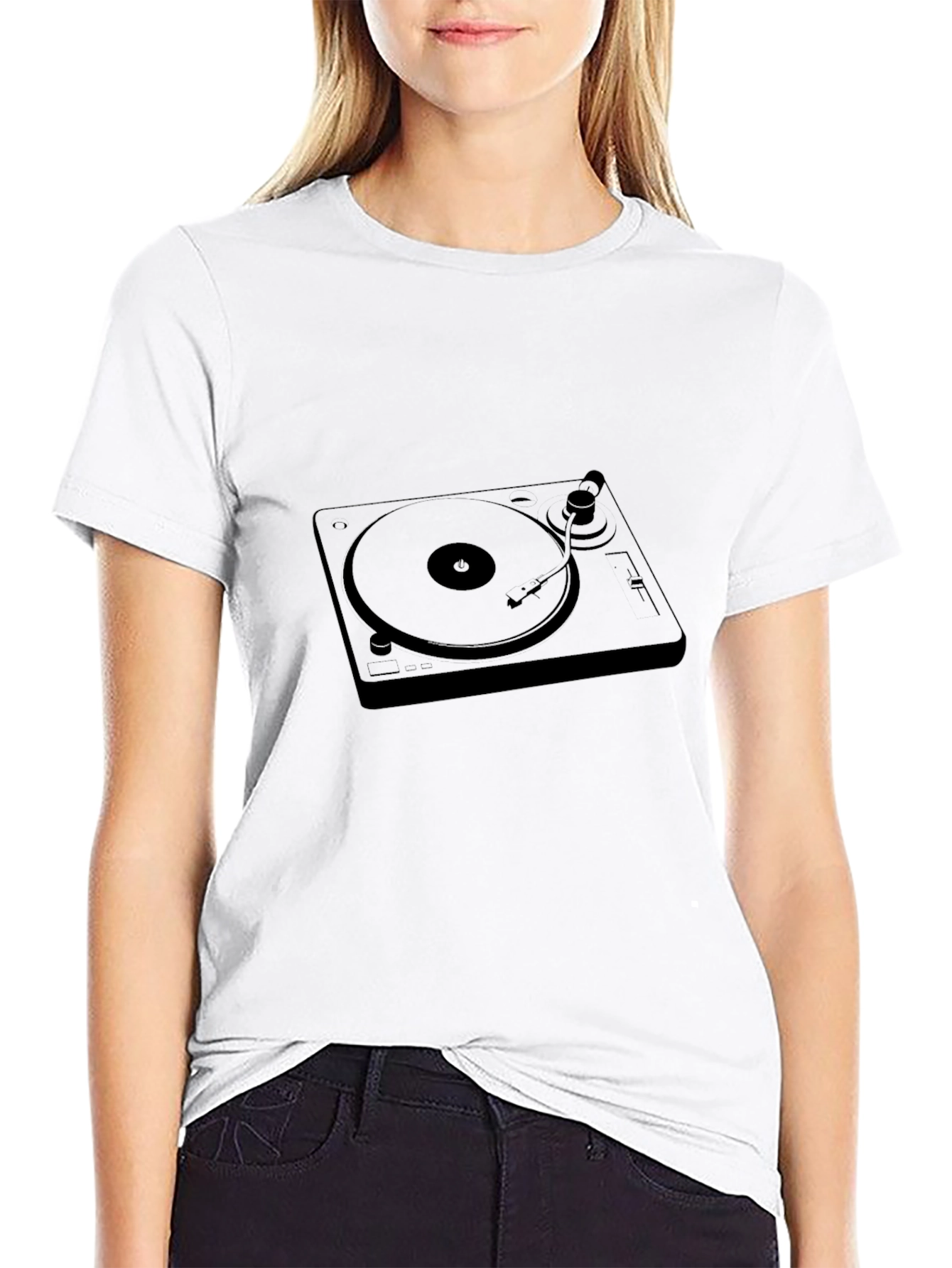 DJ Turntable Graphic Tee - Black Music Lover T-Shirt