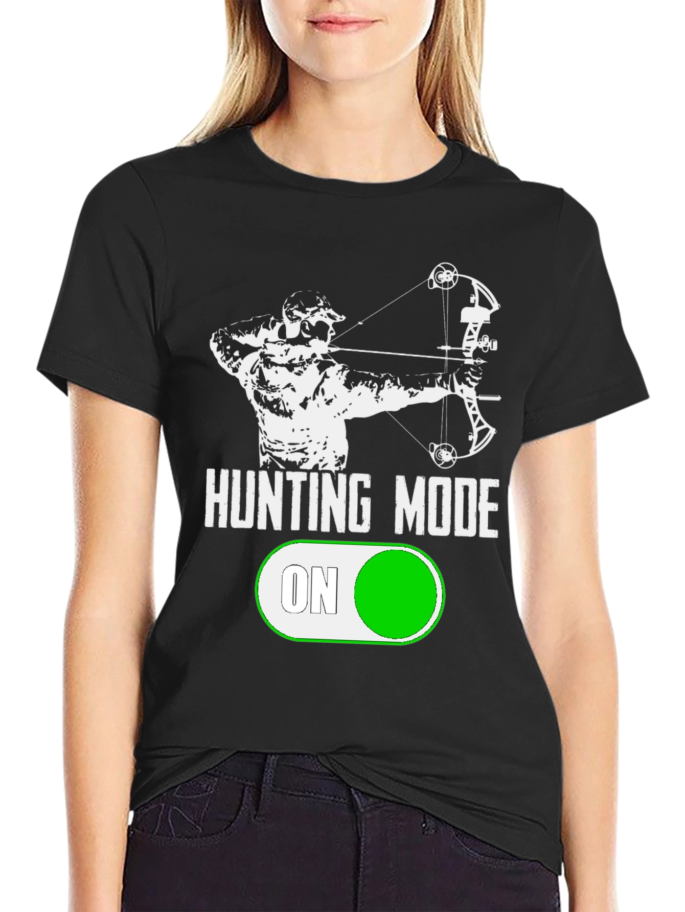 Hunting Mode On T-Shirt Archery Design