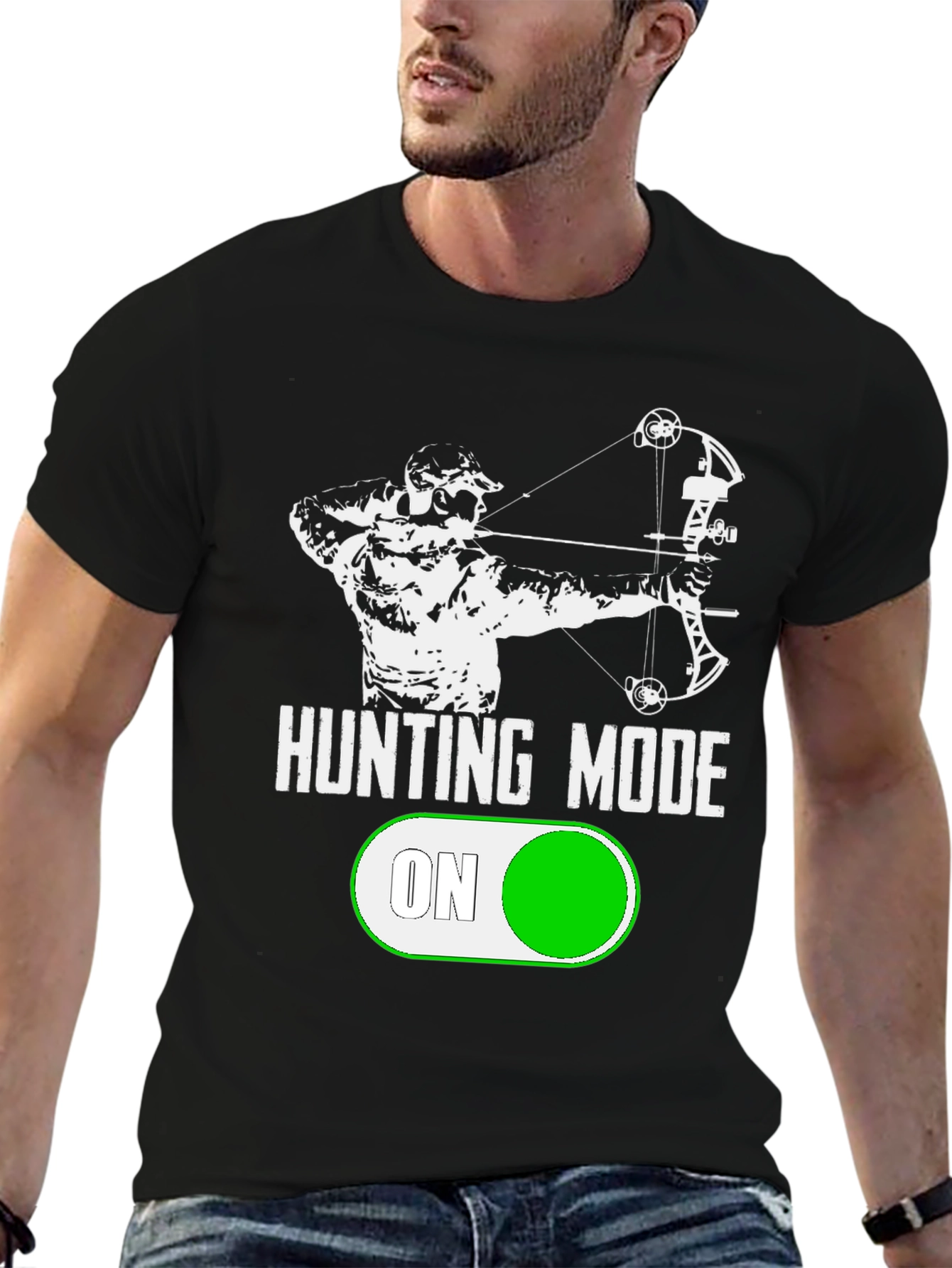 Hunting Mode On T-Shirt Archery Design