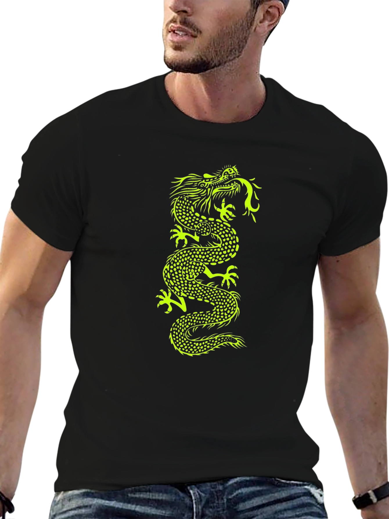 Dragon Graphic Tee - Black