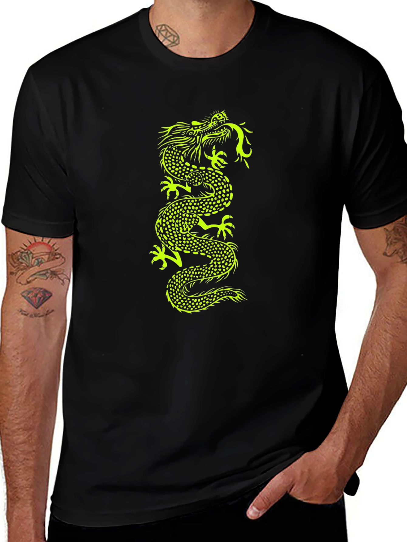Dragon Graphic Tee - Black