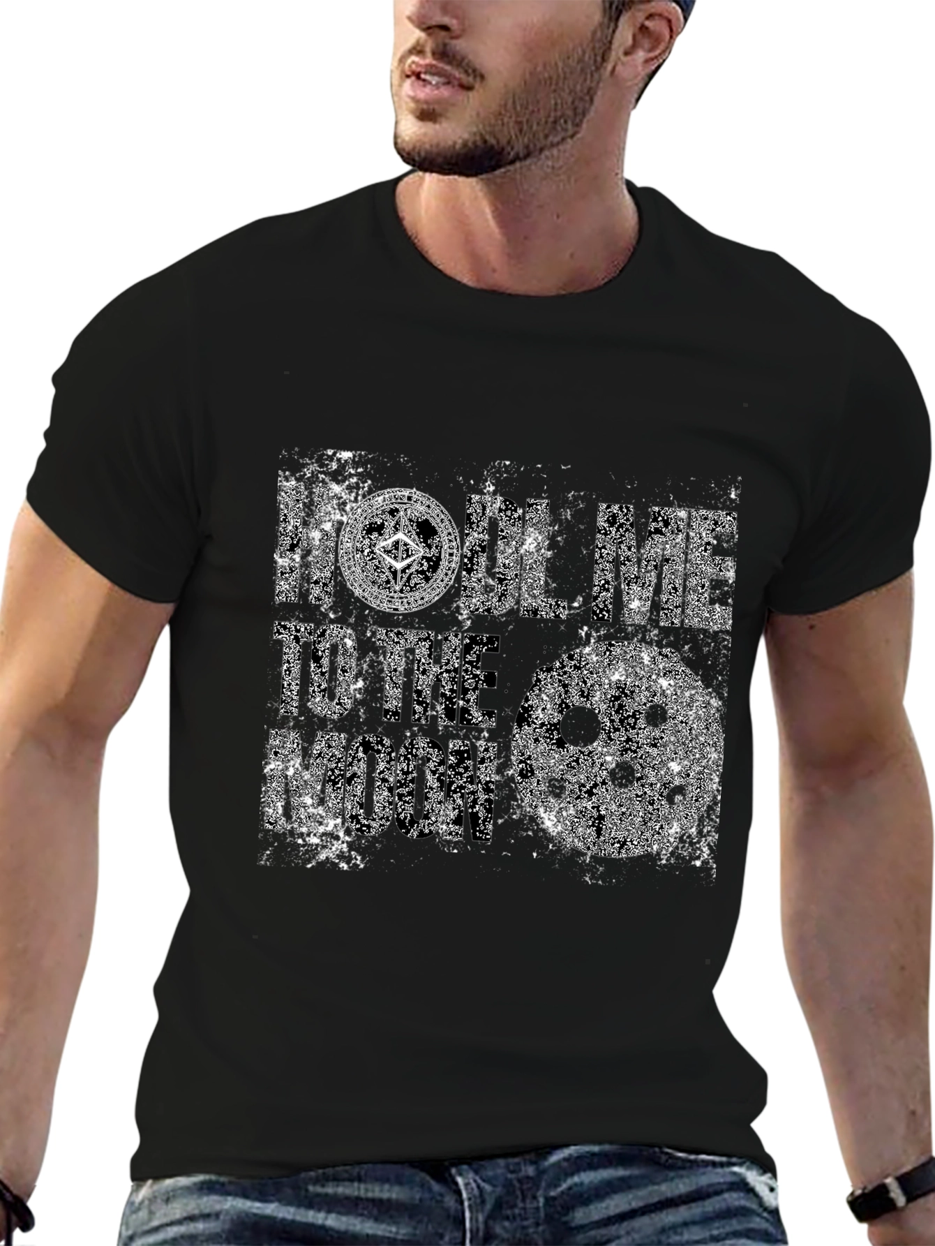 HODL Me to the Moon Black T-Shirt