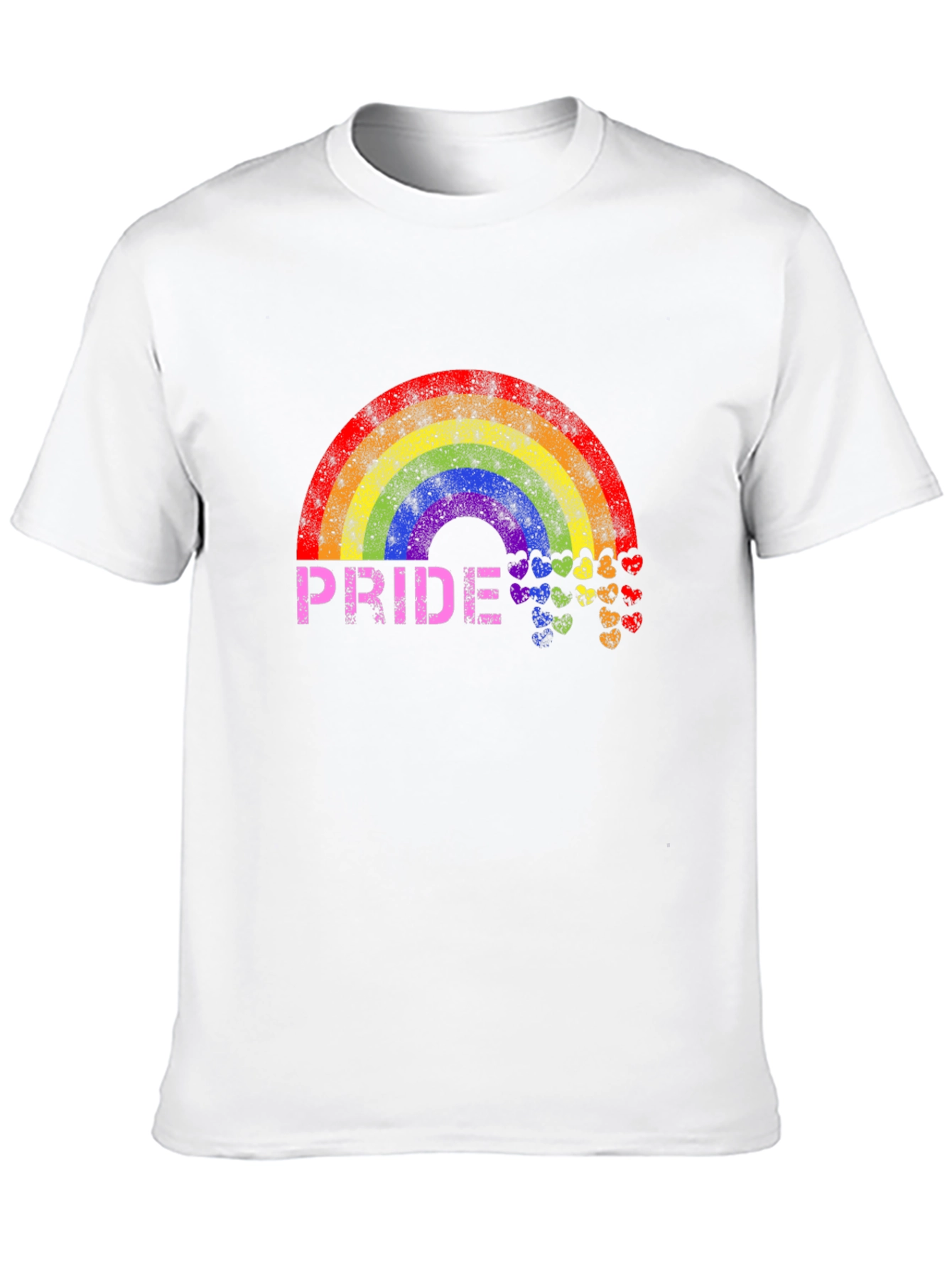 Pride Rainbow Heart Graphic Black T-Shirt