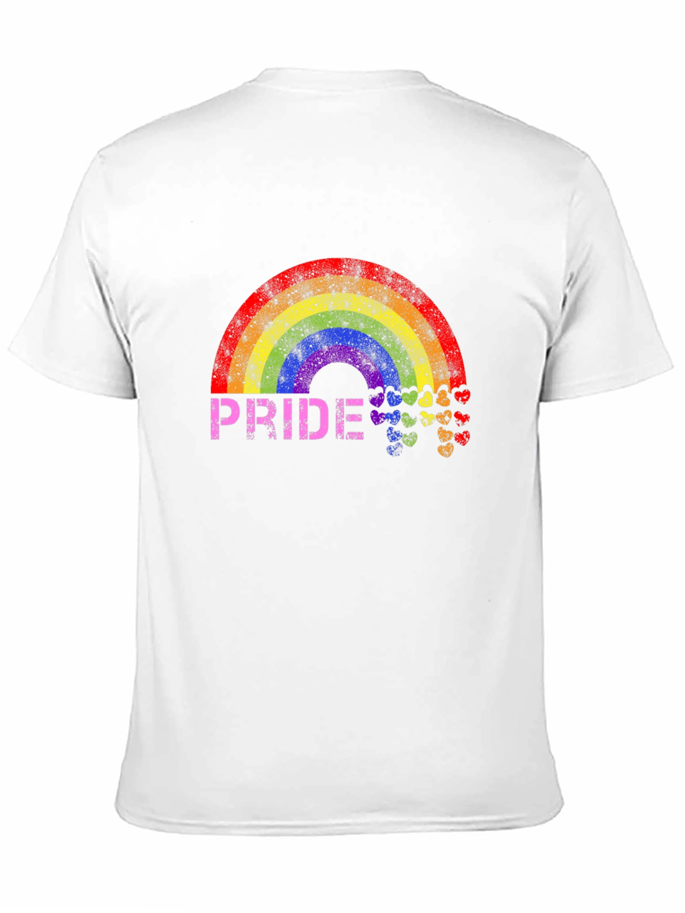 Pride Rainbow Heart Graphic Black T-Shirt
