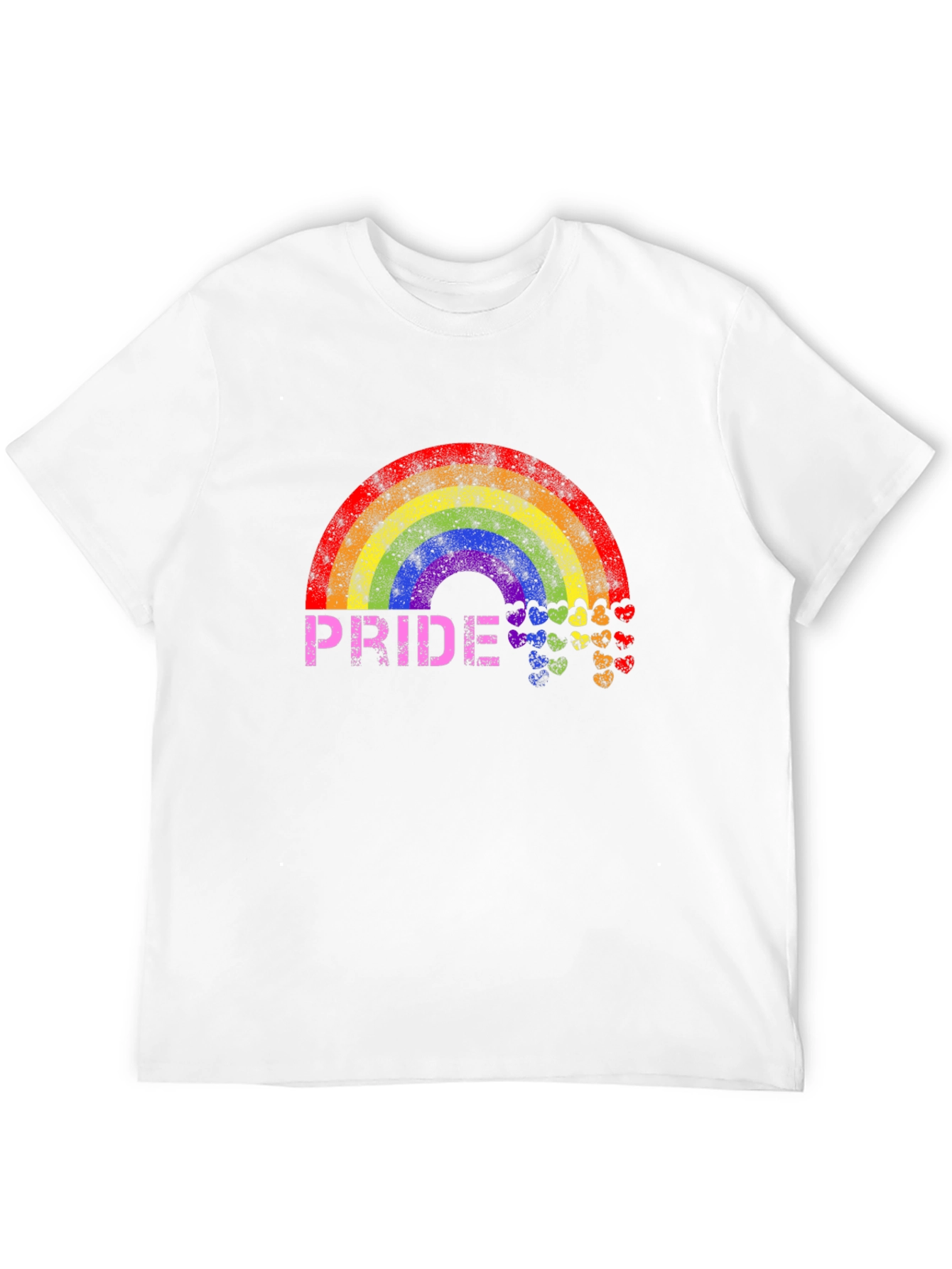 Pride Rainbow Heart Graphic Black T-Shirt