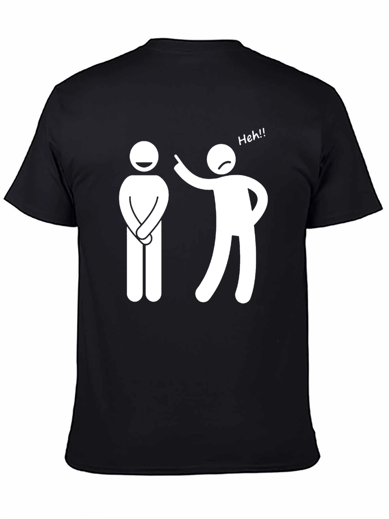Funny Stick Figure Graphic T-Shirt - Black