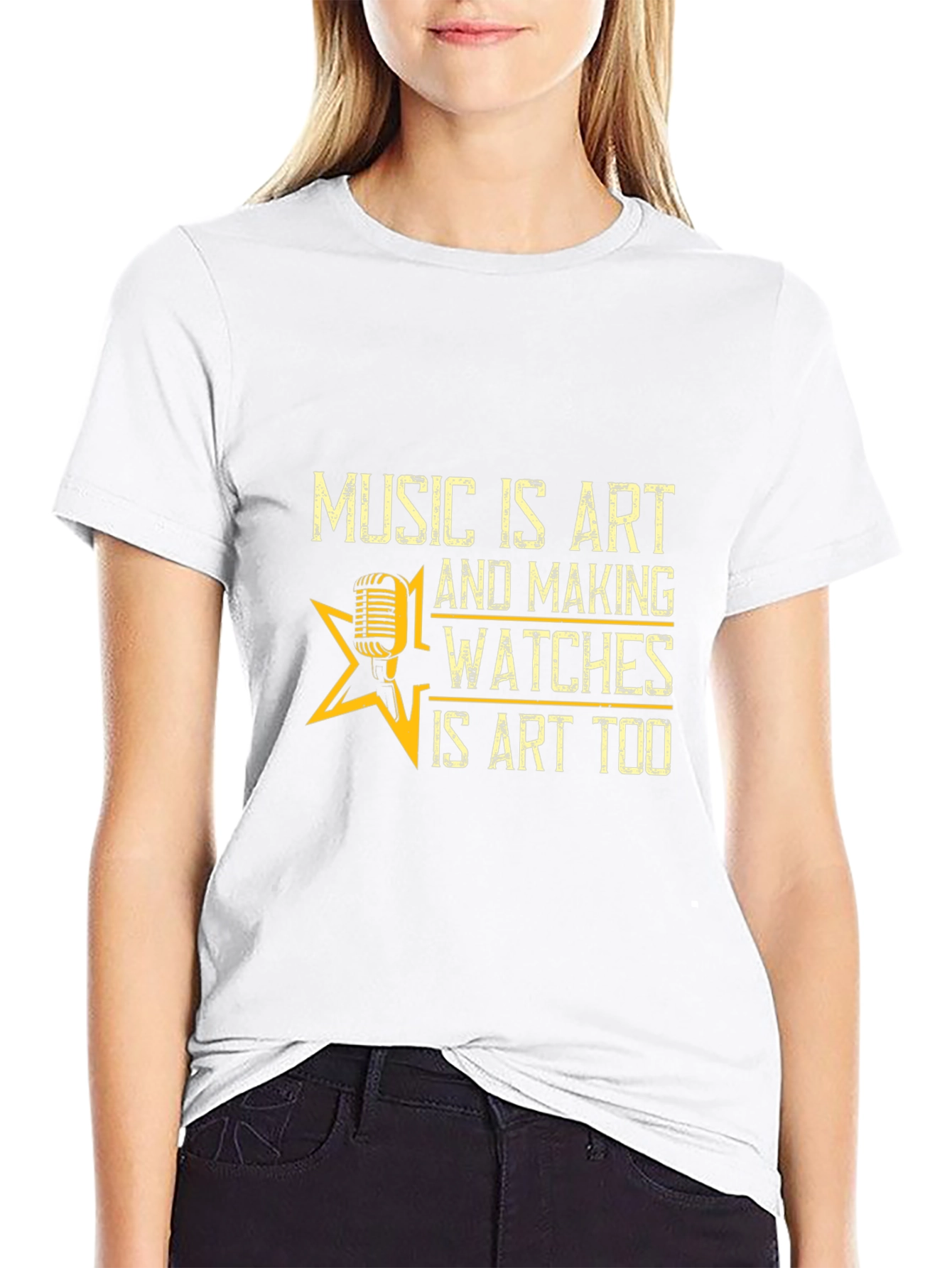 Music and Watches Art T-Shirt
