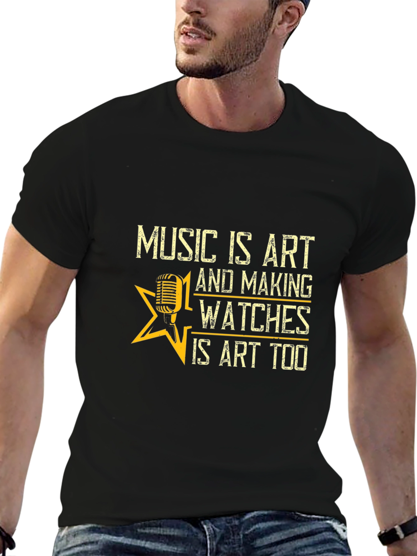 Music and Watches Art T-Shirt