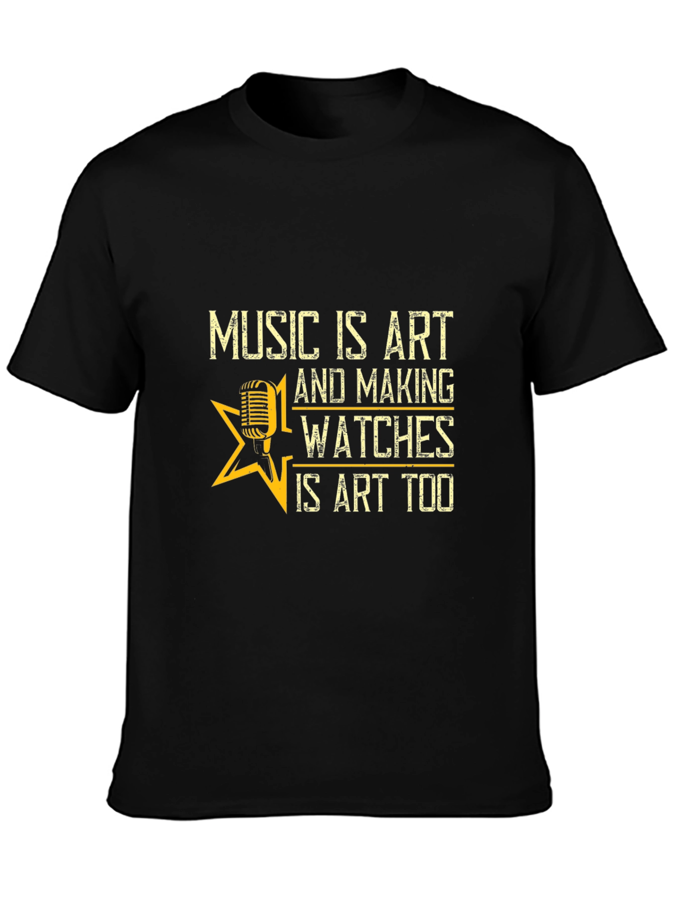 Music and Watches Art T-Shirt