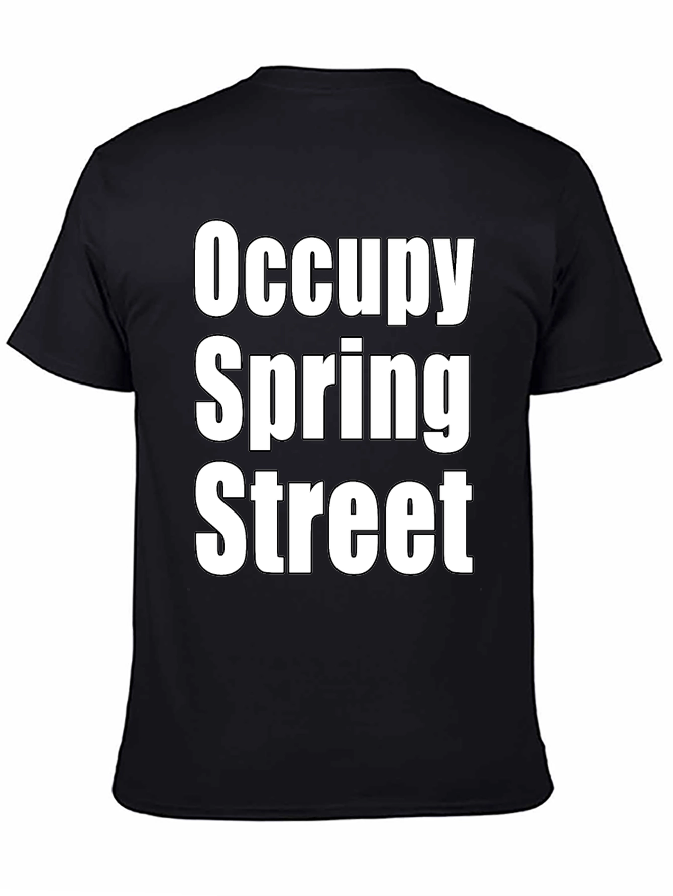 Occupy Spring Street Black Graphic T-Shirt